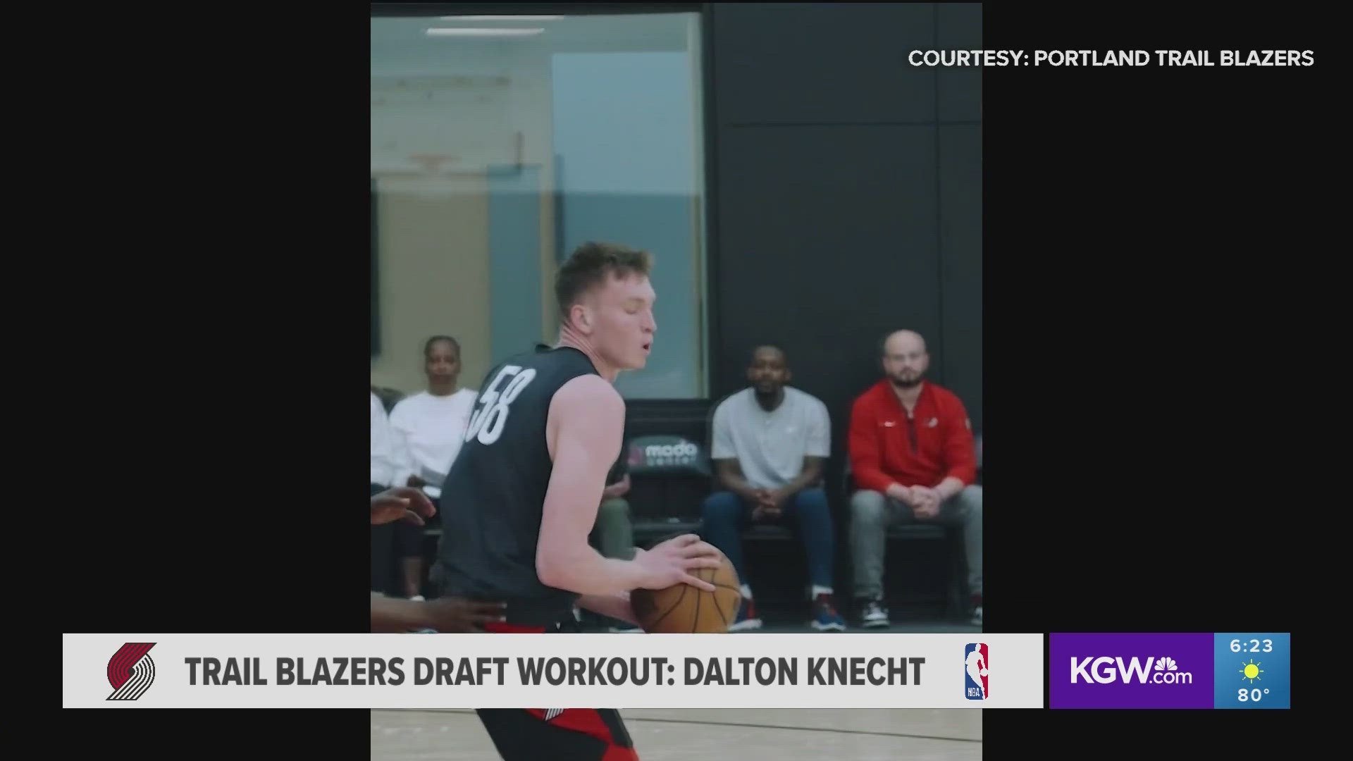 The Portland Trail Blazers have been eyeing potential prospects, including Tennessee star Dalton Knecht, who is projected to be a top 10 pick in the NBA Draft.