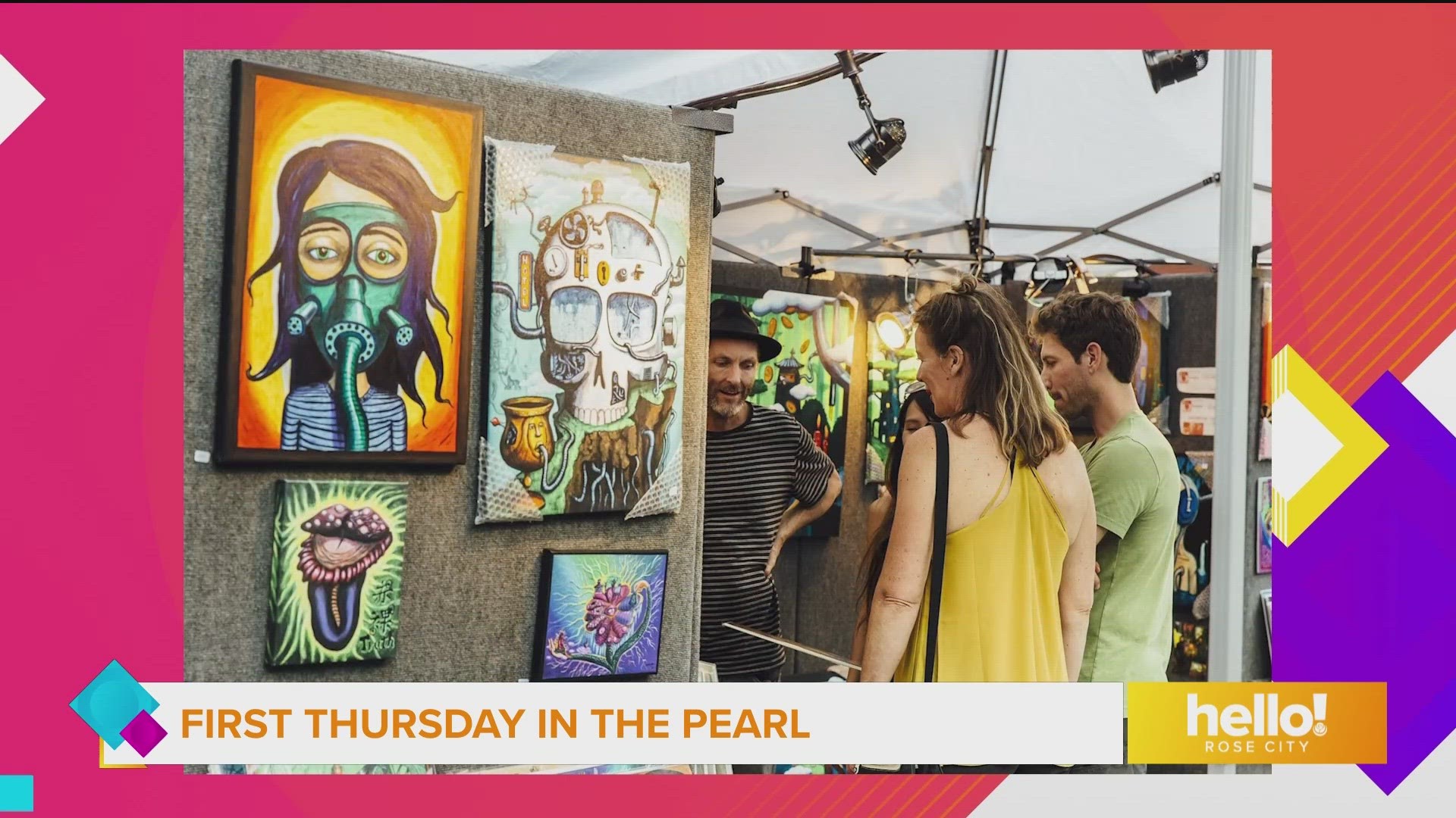 The street gallery and art walk in the Pearl happens on the first Thursday of every month, April - October