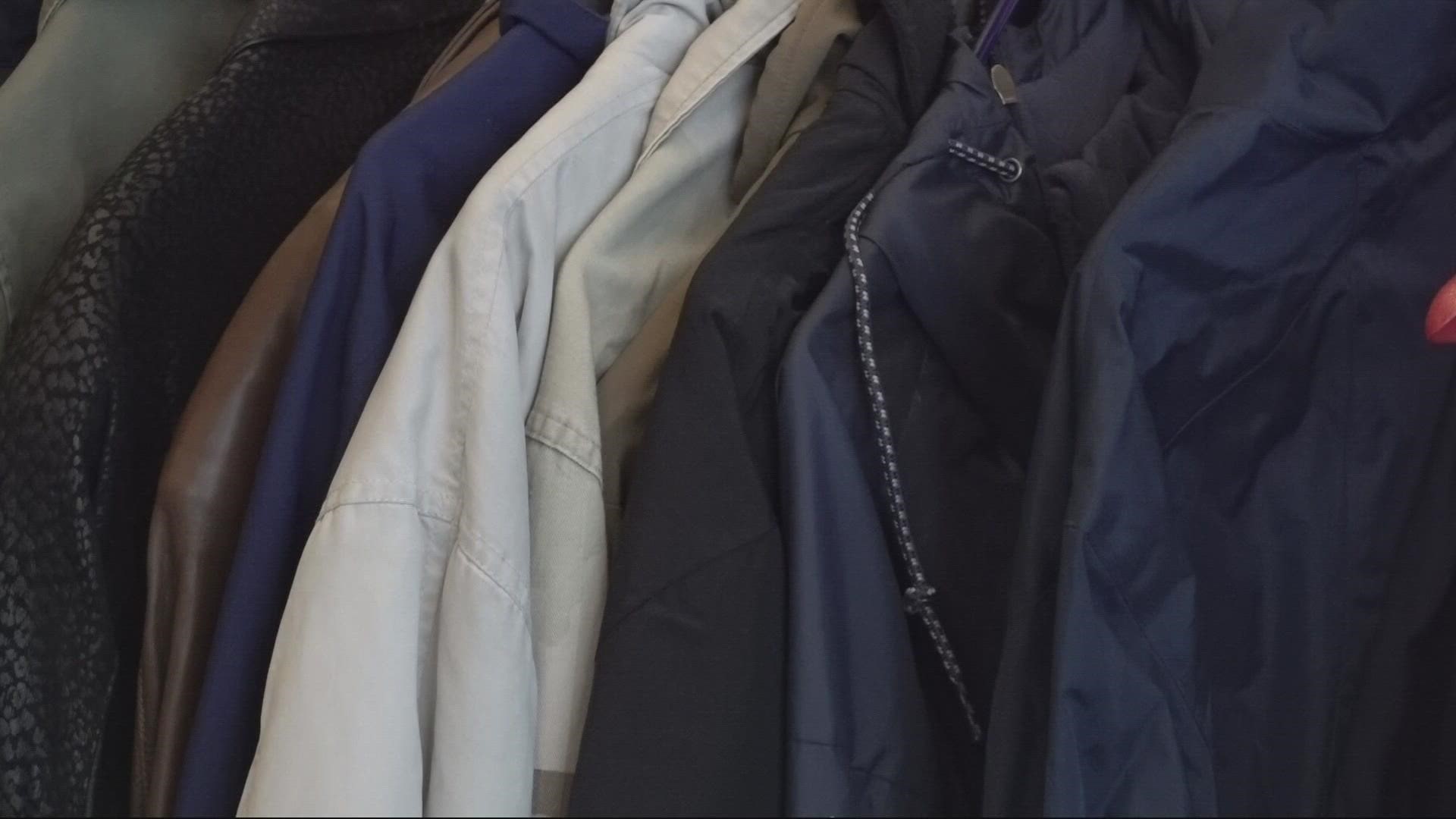 Homeless and low-income people in Portland are in need of winter jackets and socks. They’re distributed by places like Blanchet House and Rose Haven.