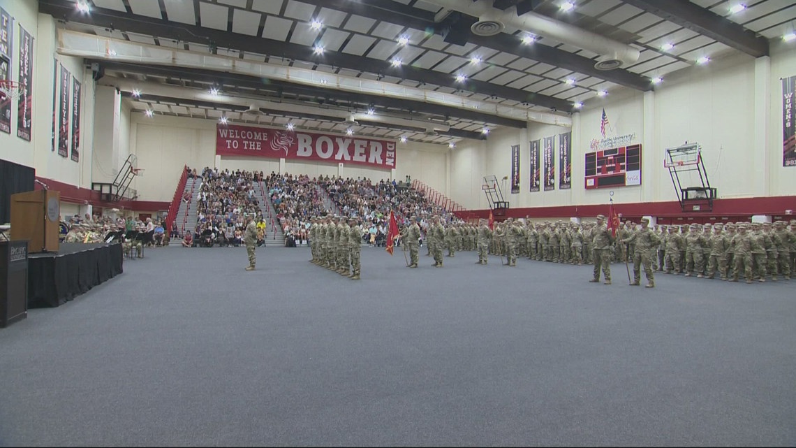 Families, friends bid farewell to Oregon National Guard members ...