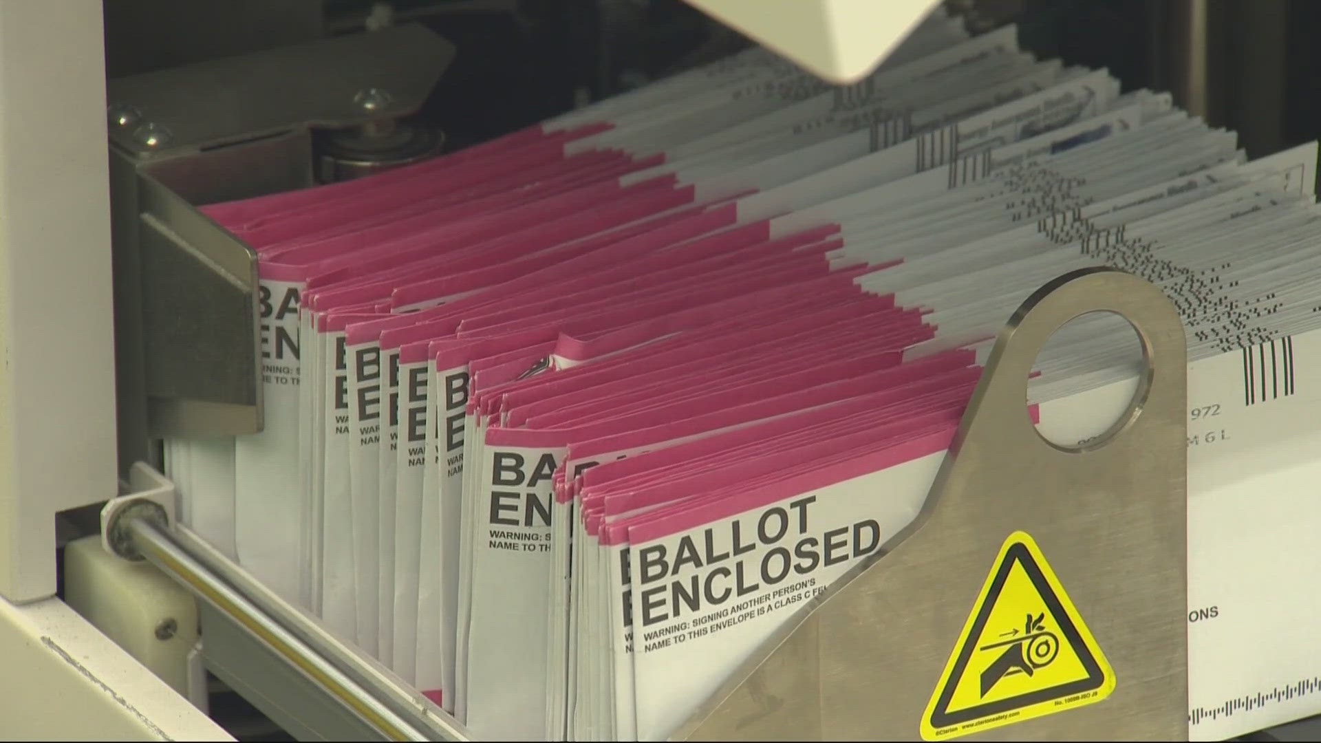 Rep. Jeff Helfrich of Oregon claimed that completed ballots were being held across the state, but there is only one instance of a few hours-delay in Douglas County.