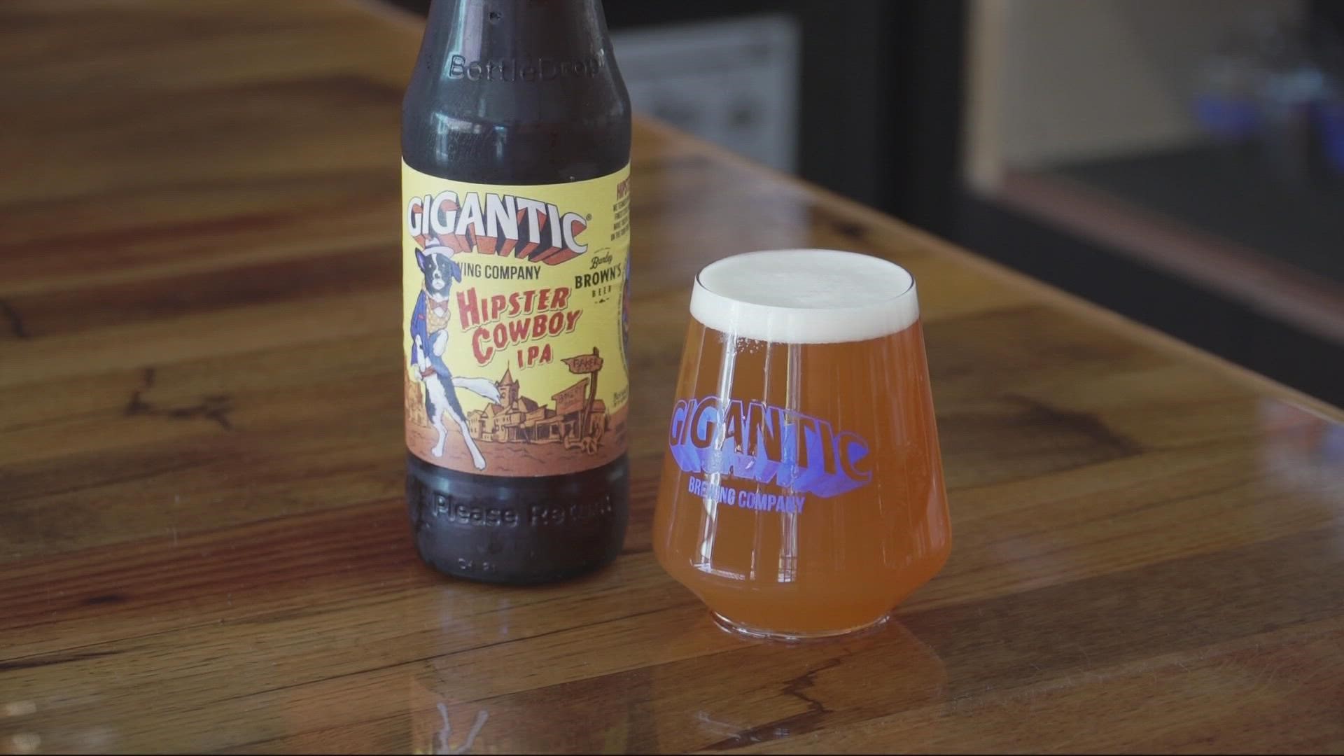 The IPA is a collaboration between Gigantic Brewing in Portland and Barley Brown's Beer, located 300 miles east in Baker City.
