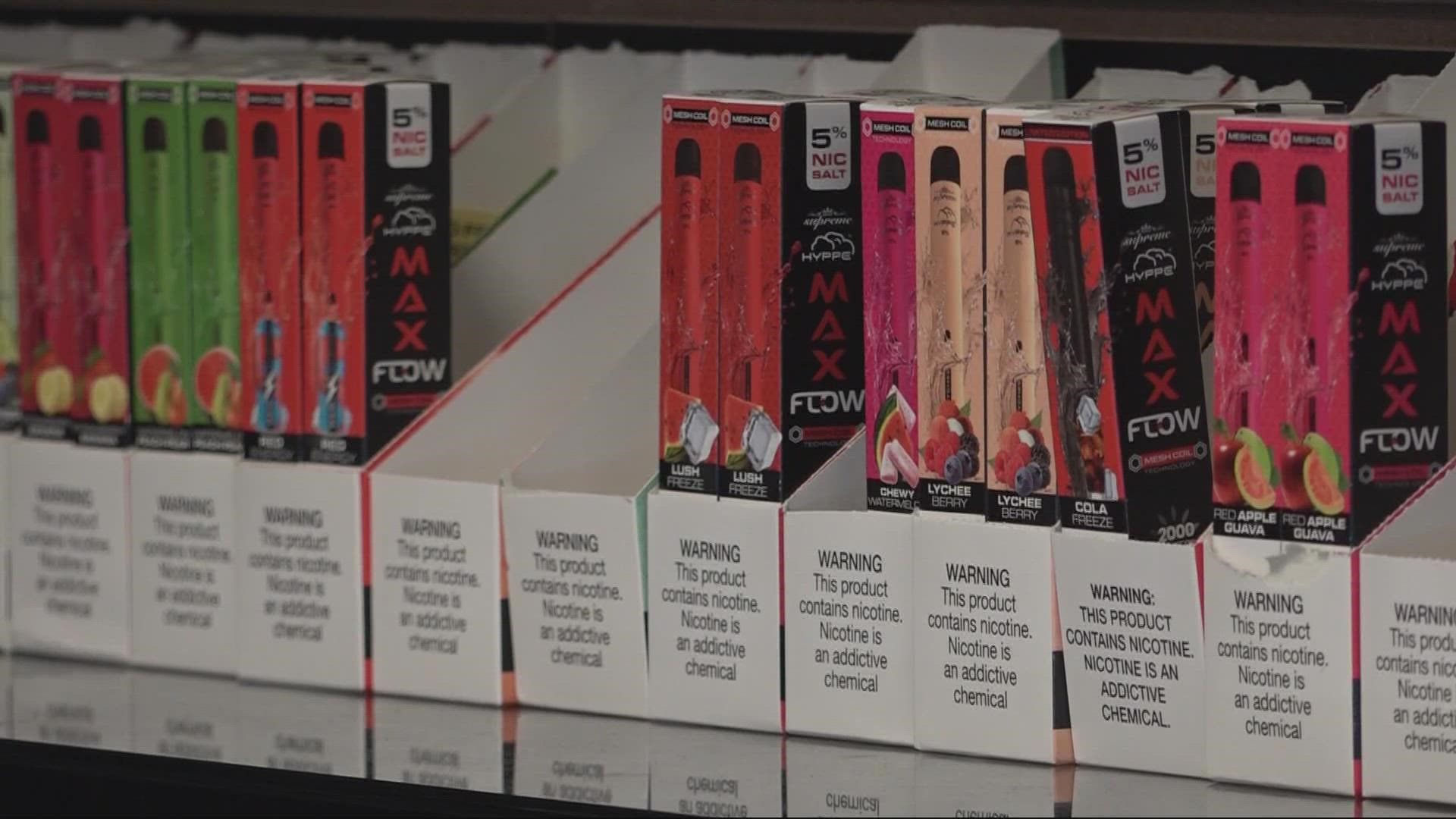 At a board of commissioners meeting on Monday, people testified for and against the proposed ban on flavored tobacco and nicotine products.