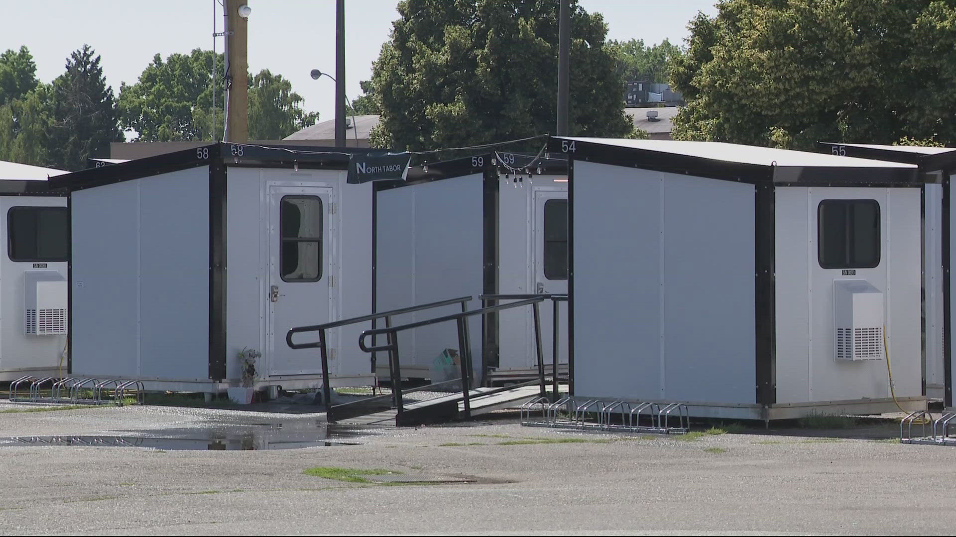 Dozens of people have moved from the site to permanent housing, but there are exceptions, such as a man who was evicted due to noise complaints.