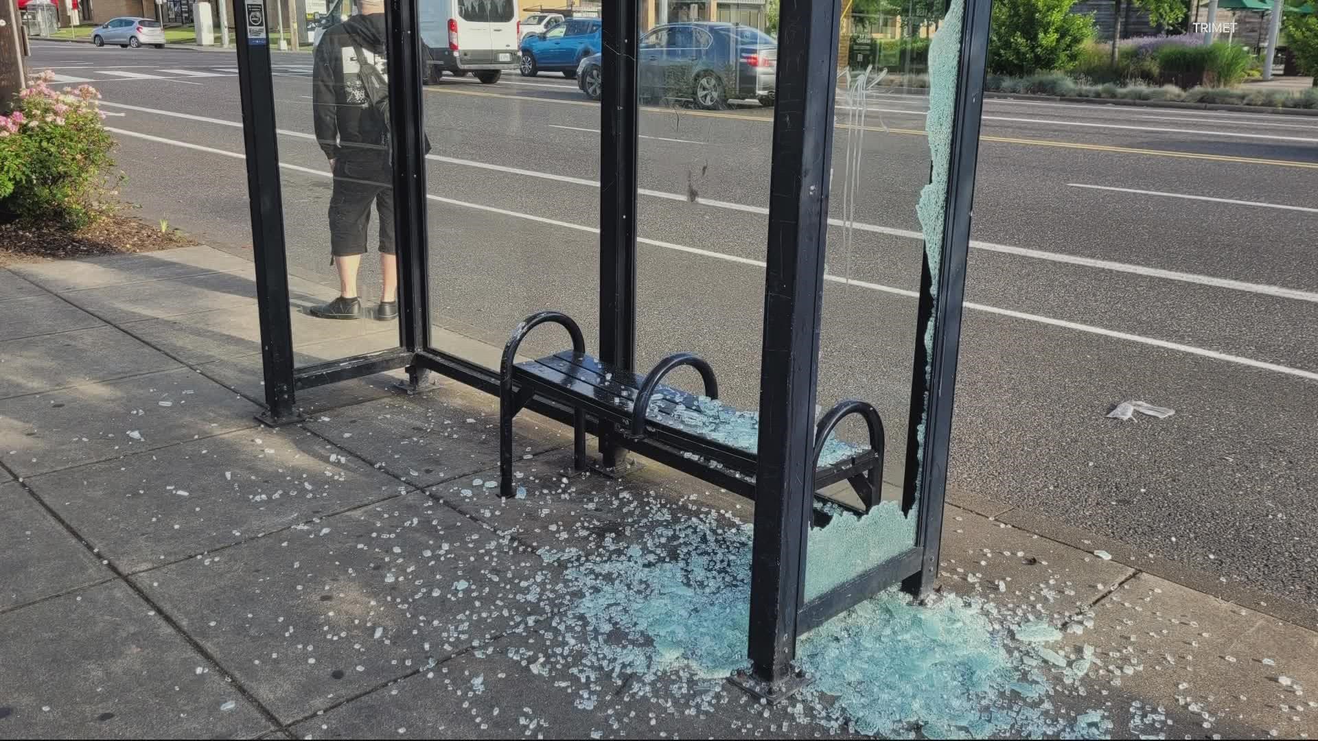 Bus shelters are regularly being vandalized across the Portland metro, and it's costing TriMet a lot of money.