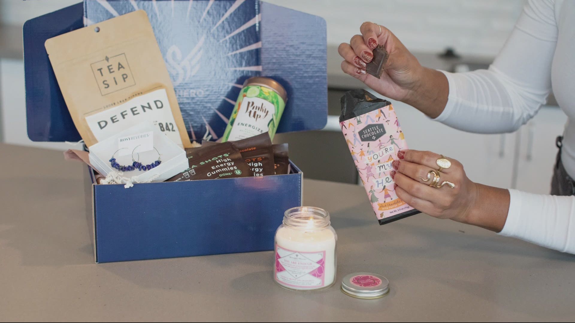 "Super Hero Mamas" offers unique gift boxes from women-run small businesses across the United States and Canada.