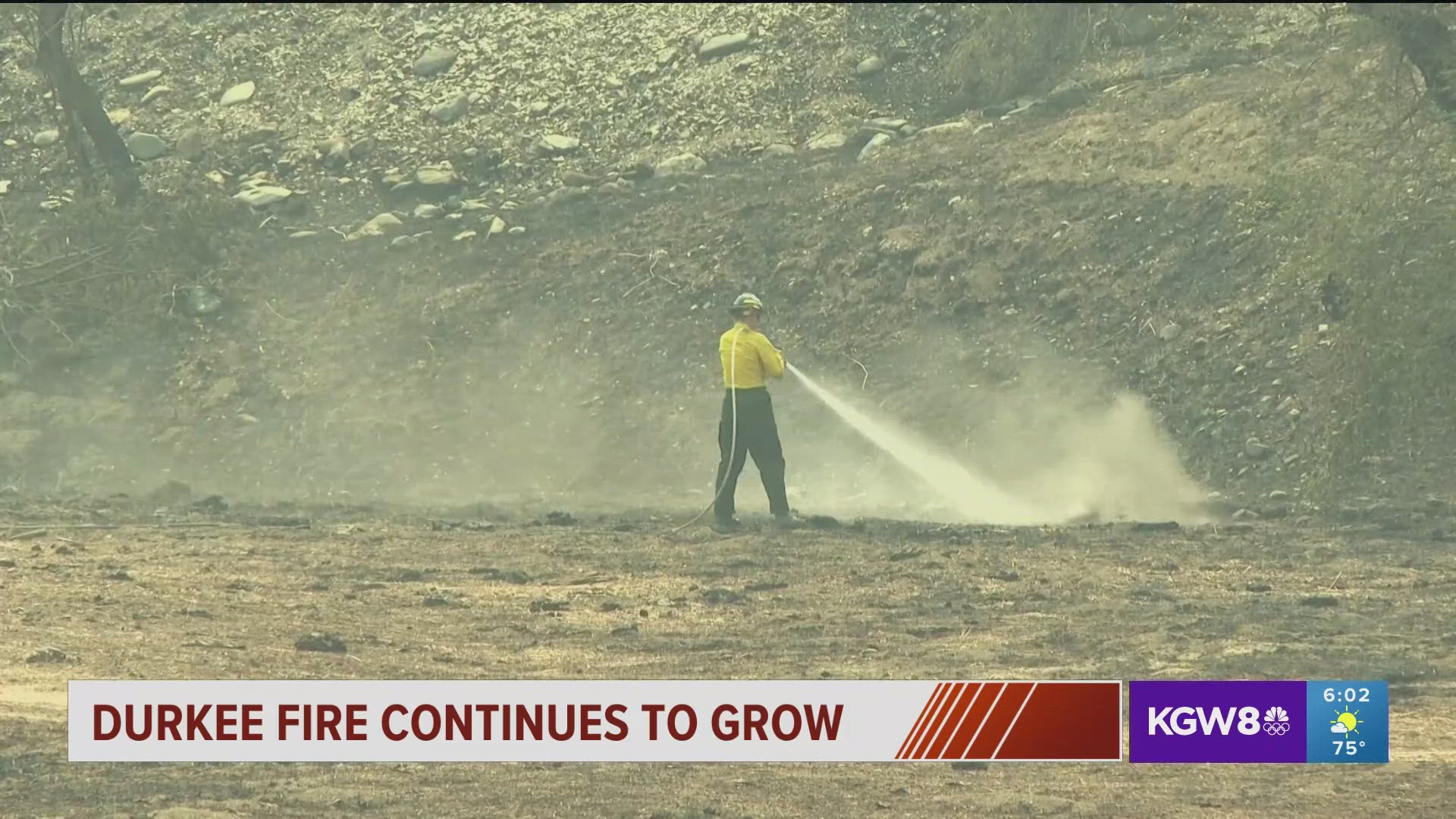 At over 280,000 acres, the Durkee Fire is the largest in the United States. Hundreds of firefighters have been working to protect people's homes in eastern Oregon.