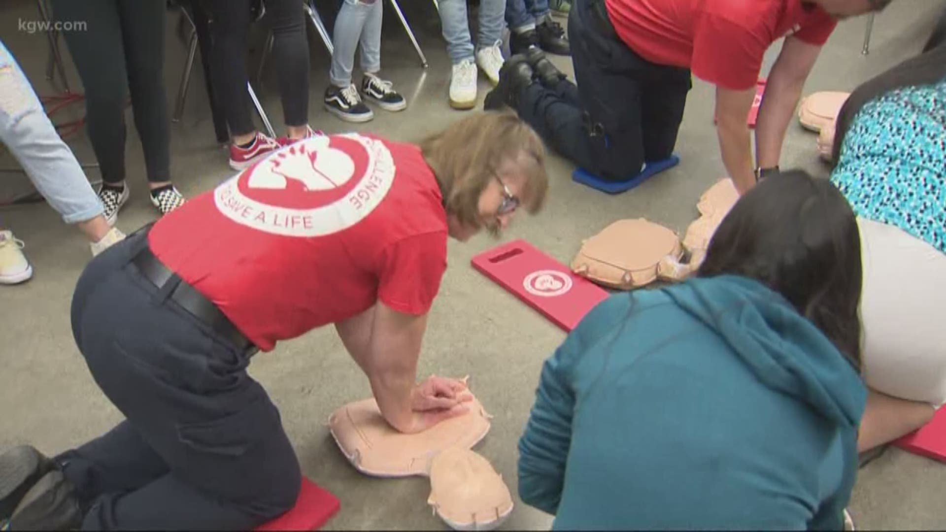 American Medical Response paramedics taught life-saving skills as part of a national effort called 'Stop The Bleed.'