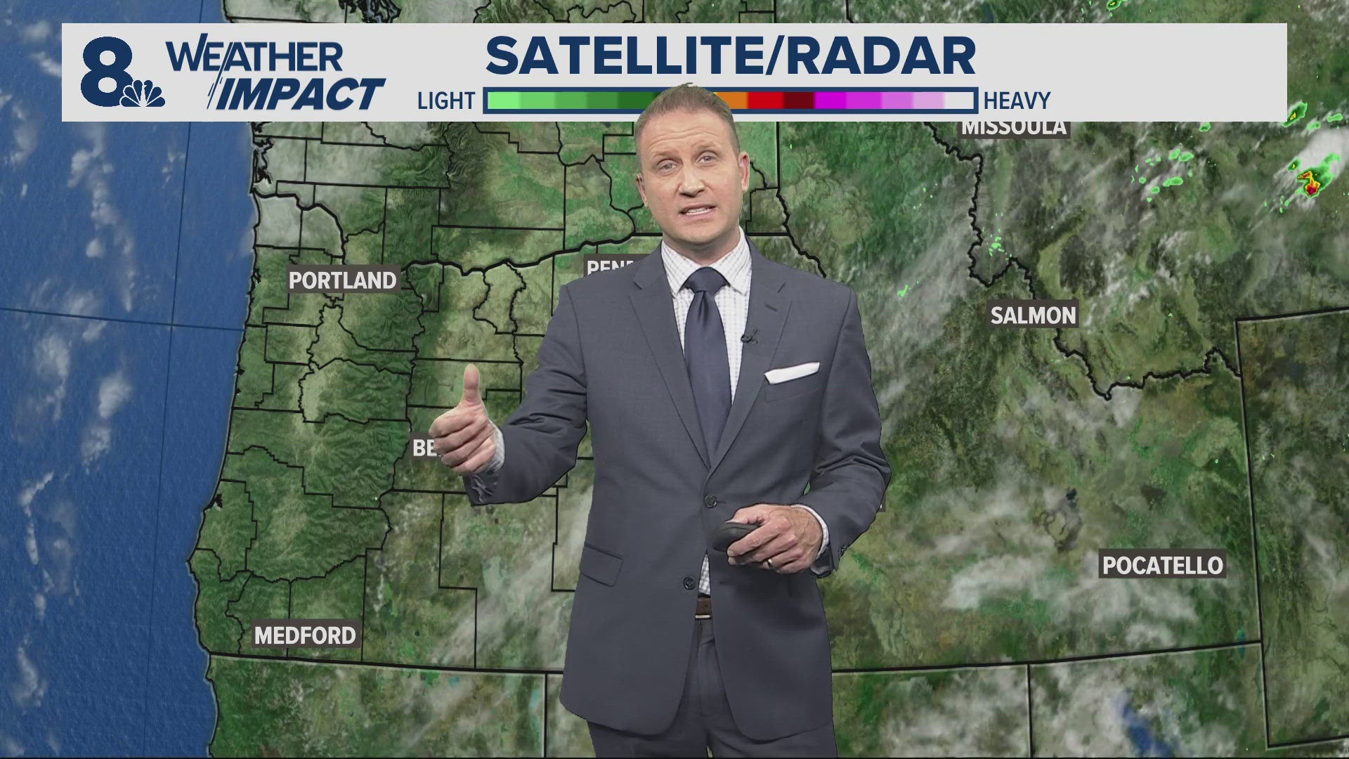 Wind gusts appear to be dying down but remain strong, while temperatures are reaching in the mid- and upper-70s; cooler conditions may come later this week.