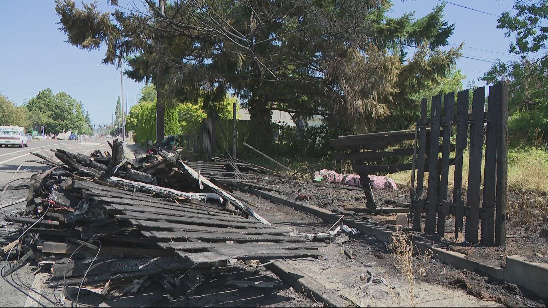 An RV suddenly burst into flames then quickly spread to a nearby property in the area.