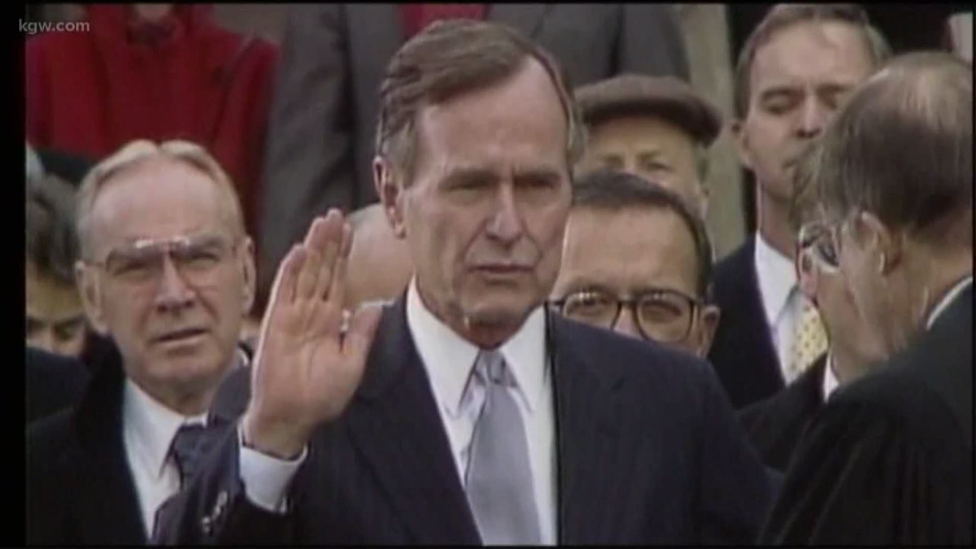 Remembering President George H.W. Bush and some of his visits to Oregon.