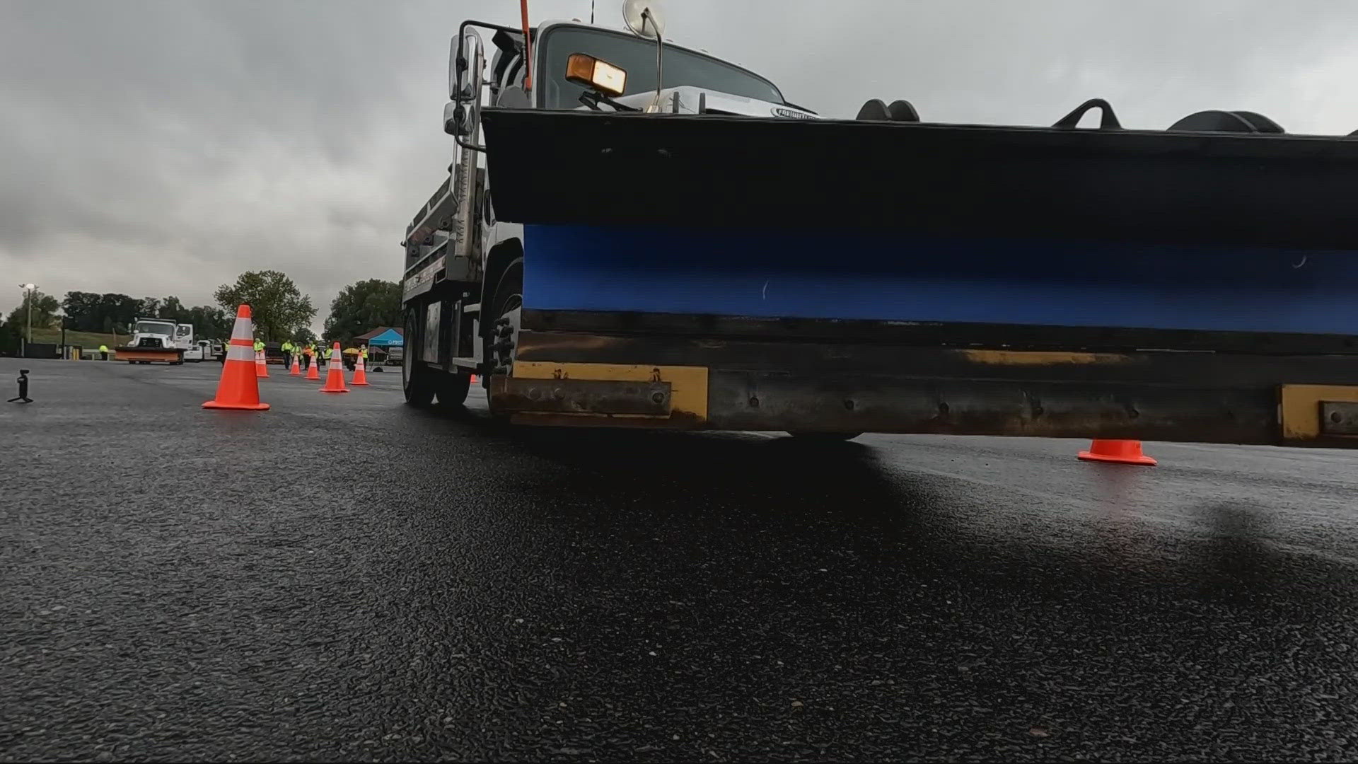 PBOT's annual training on a closed course helps drivers refamiliarize themselves with snowplows they haven't driven in months