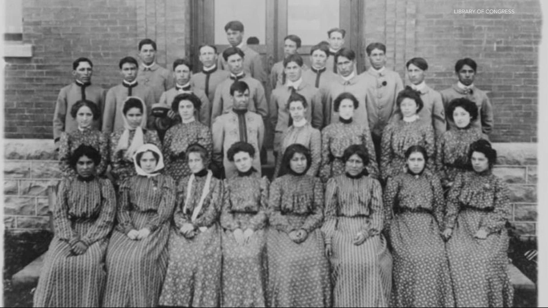 Thousands of indigenous children were taken from their communities and forced into boarding schools run by the U.S. government.