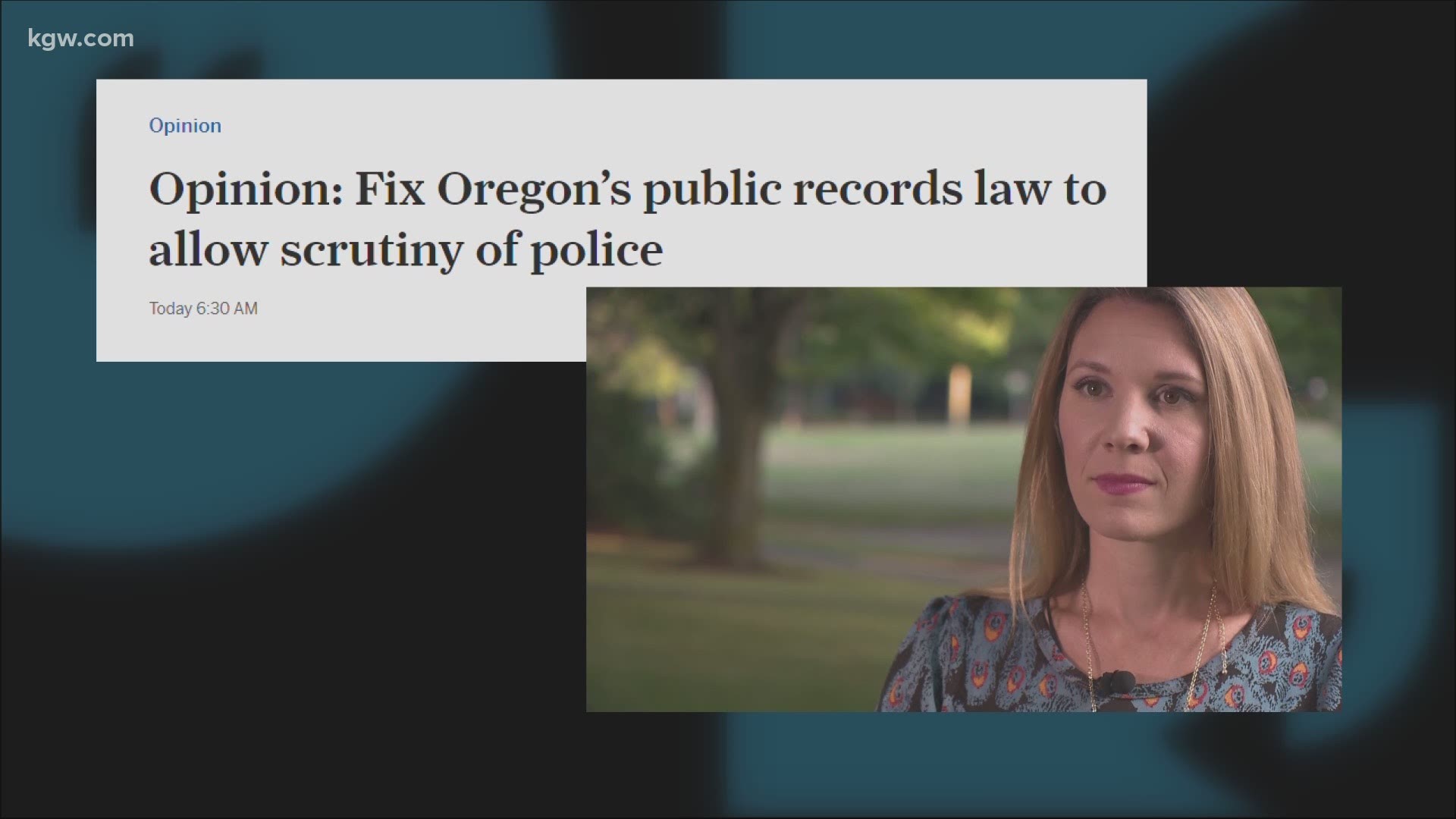 Ginger McCall, Oregon's first public records advocate, says the state needs to make many changes when it comes to transparency, including with policing.