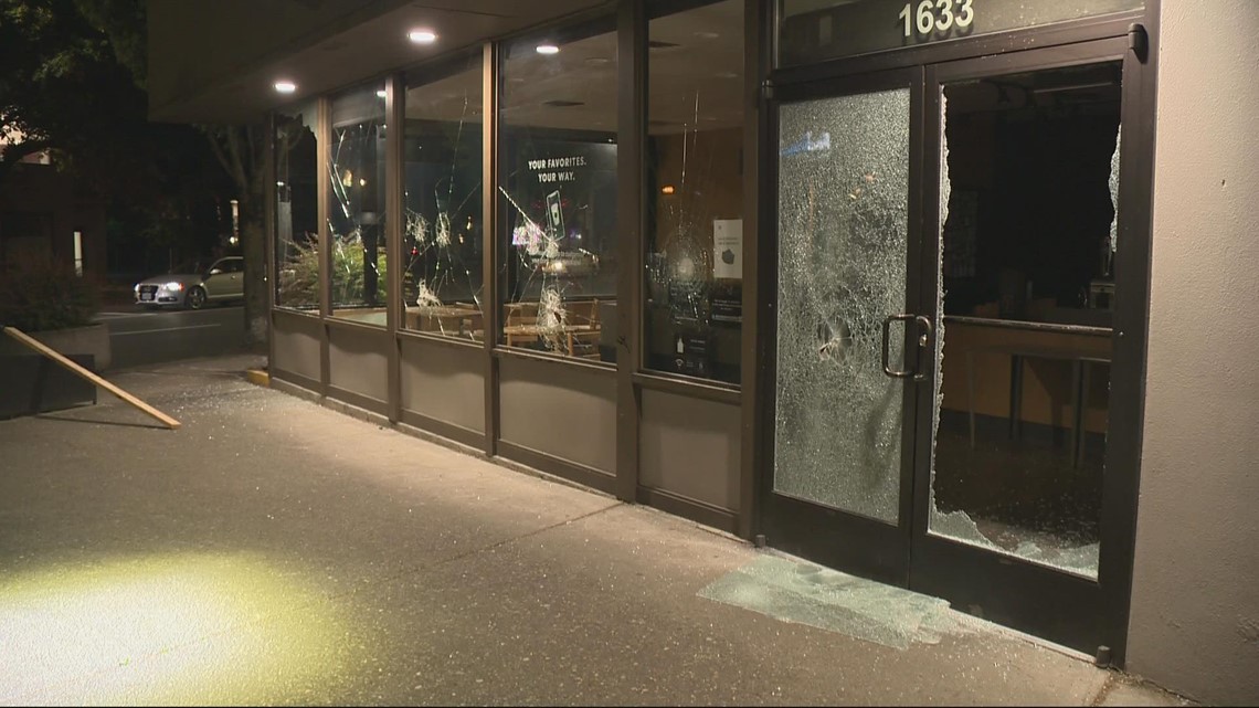 Crowd vandalizes Portland nonprofit, businesses after Roe is overturned