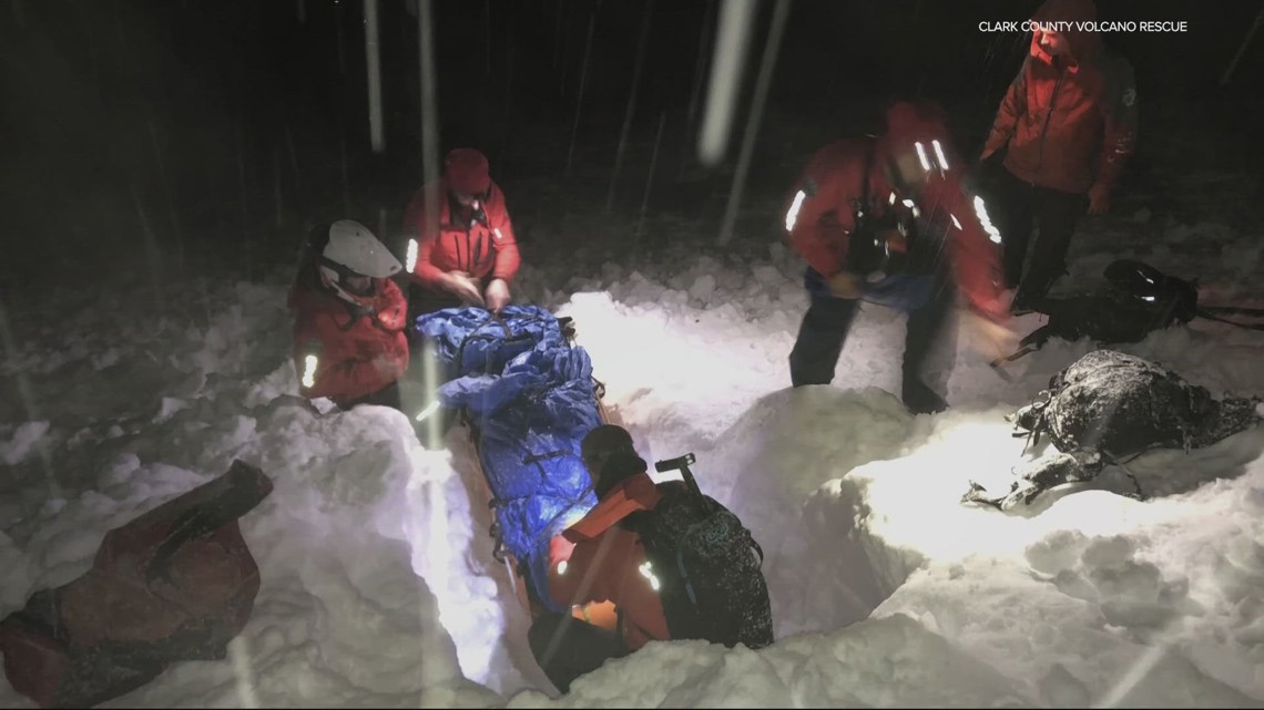 'It's quite scary': Specialized volunteer group rescues three men after avalanche on Mount St. Helens