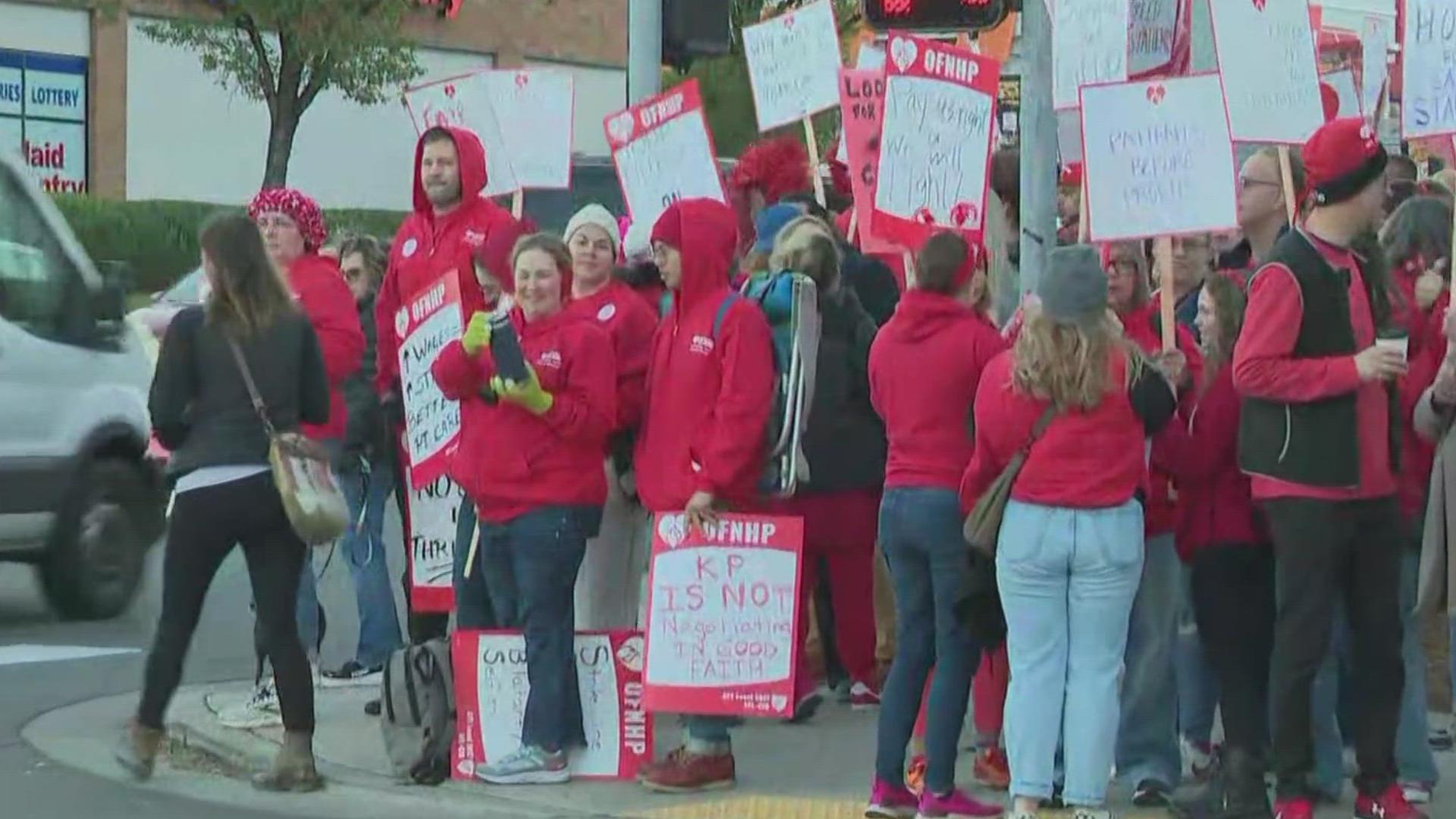 Kaiser Permanente health care workers go on strike | kgw.com