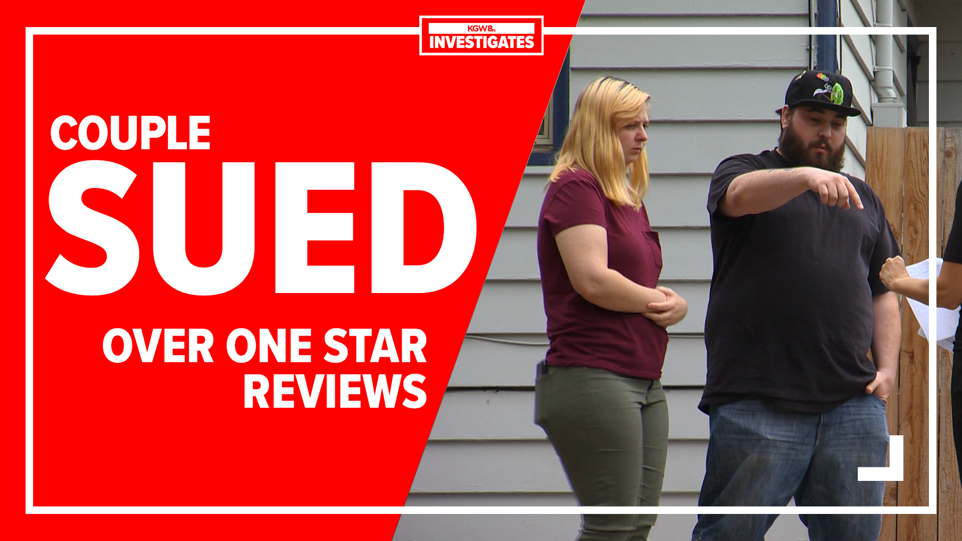 The Vancouver couple both left reviews about a bad experience with a roofing company and were later served with a lawsuit over those reviews.