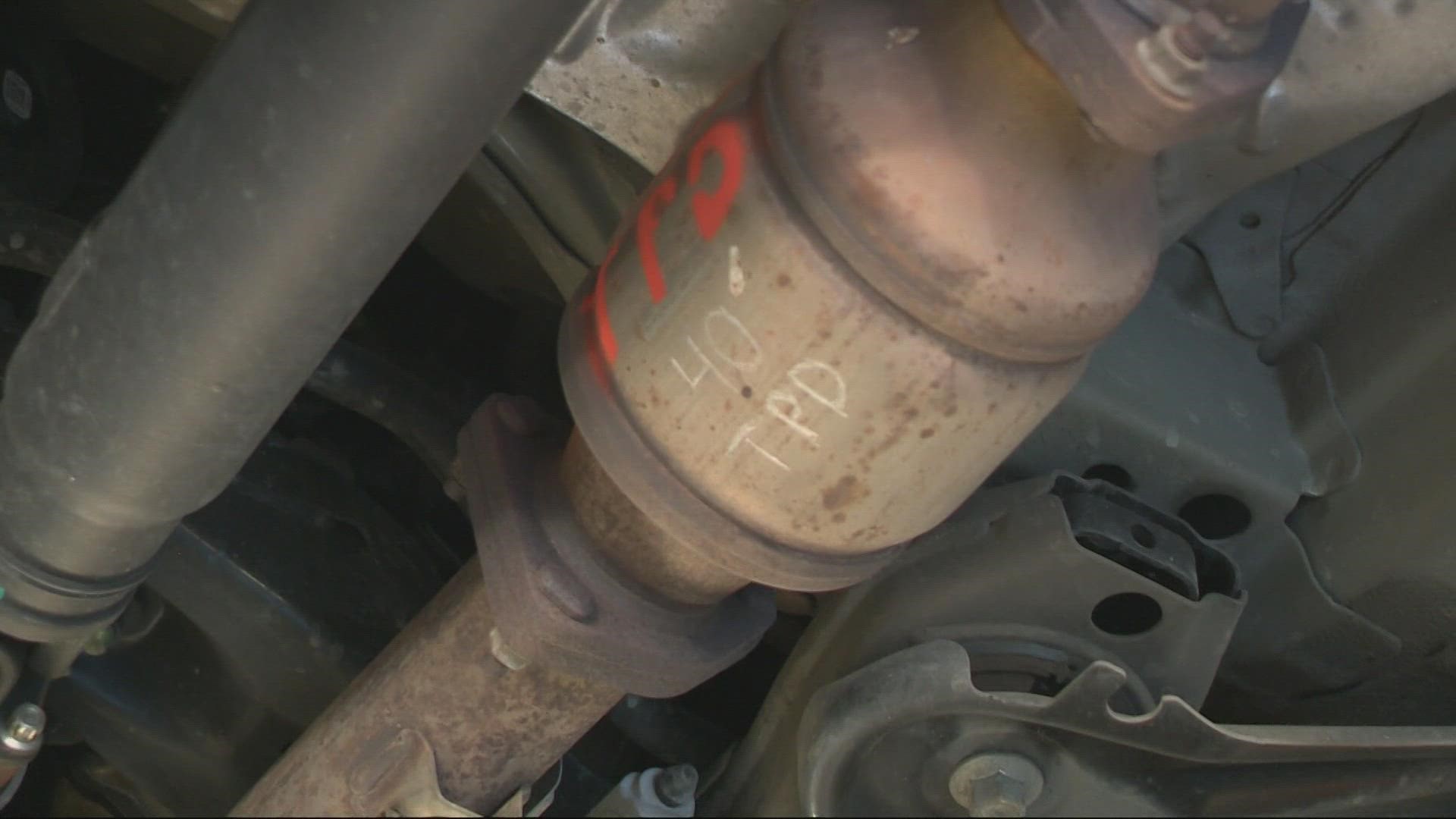 On Oct. 8, the Tigard Police Department partnered with a local car repair shop to mark people’s catalytic converters to make them less appealing to thieves.
