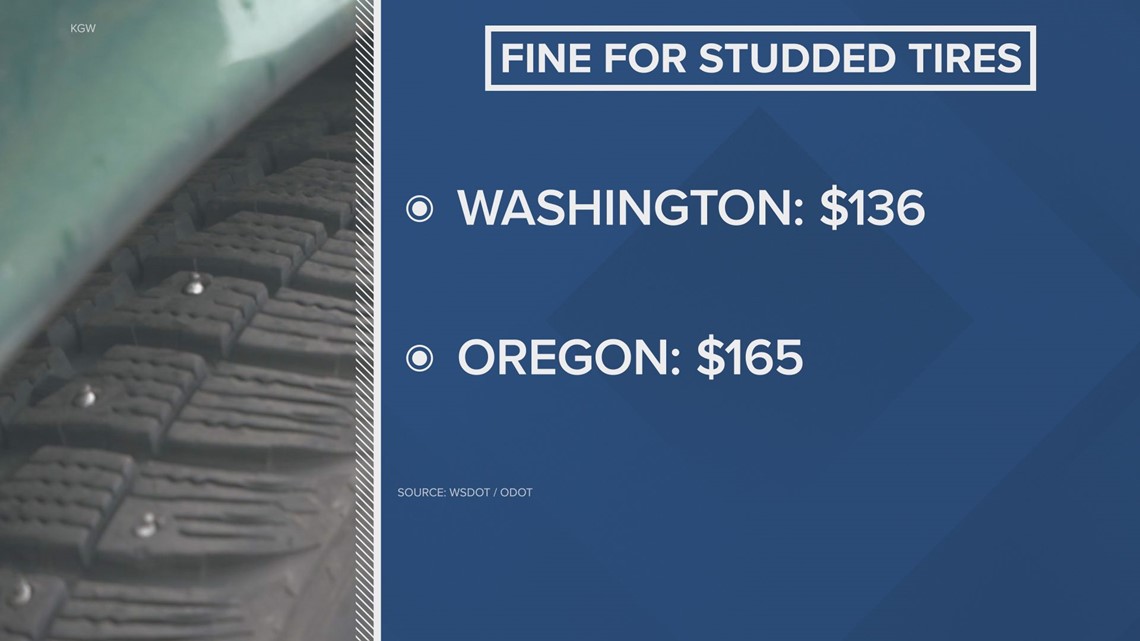 Studded tire deadline in Oregon and Washington is March 31