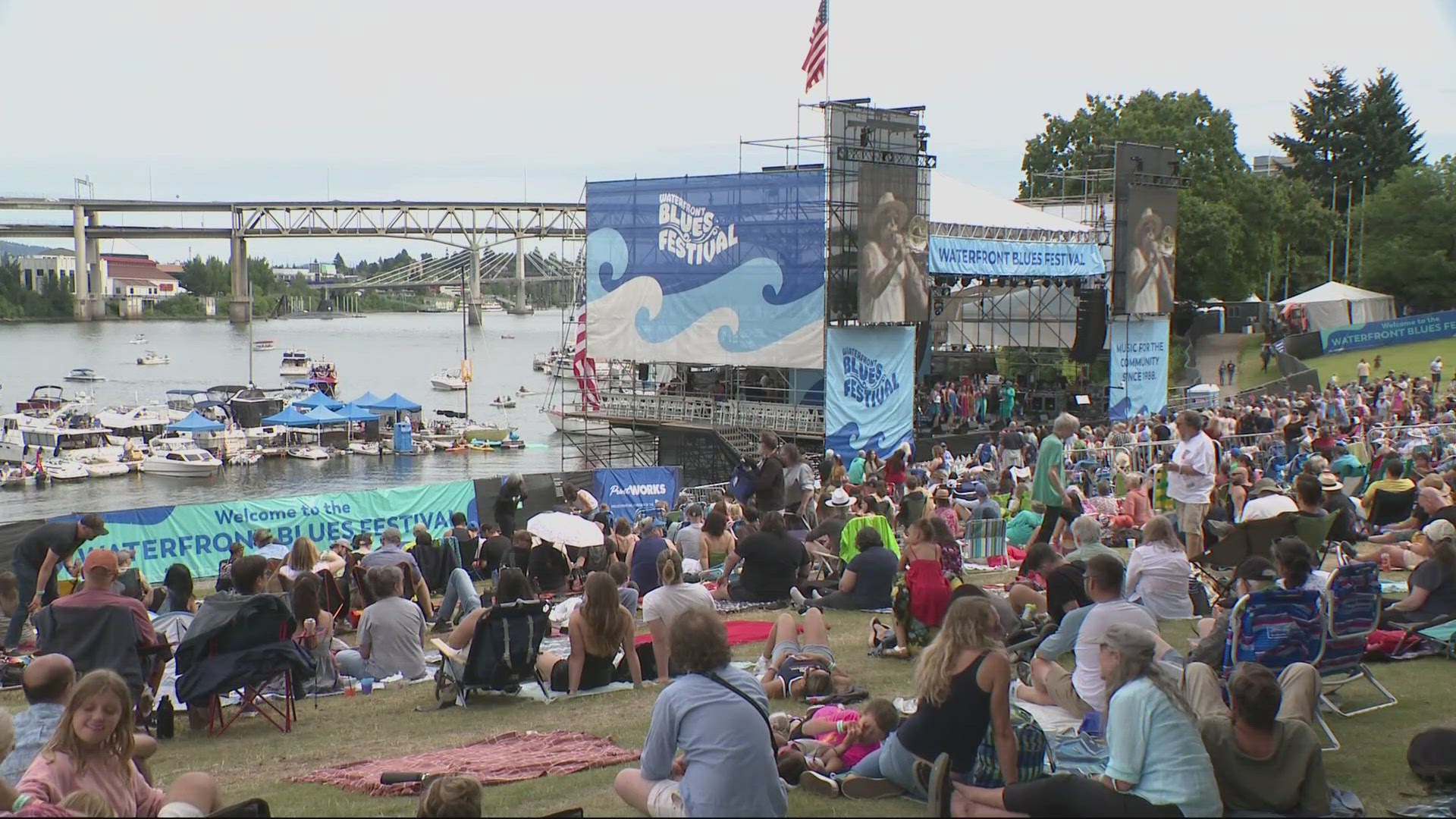 A shorter, two-day 2025 Waterfront Blues Festival kicked off Friday, bringing visitors down ahead of the night's fireworks display.