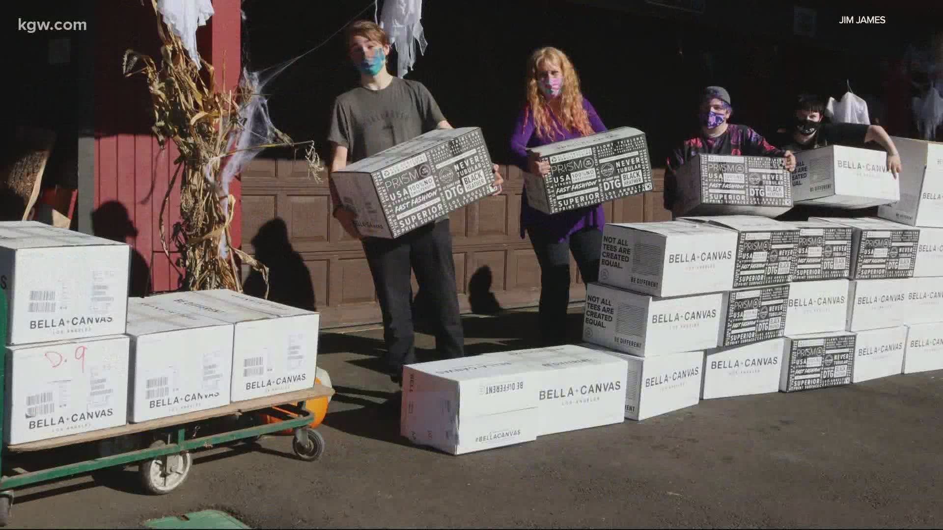 A Portland couple who wanted to provide face masks to those who need them just got a donation of 50,000 masks.