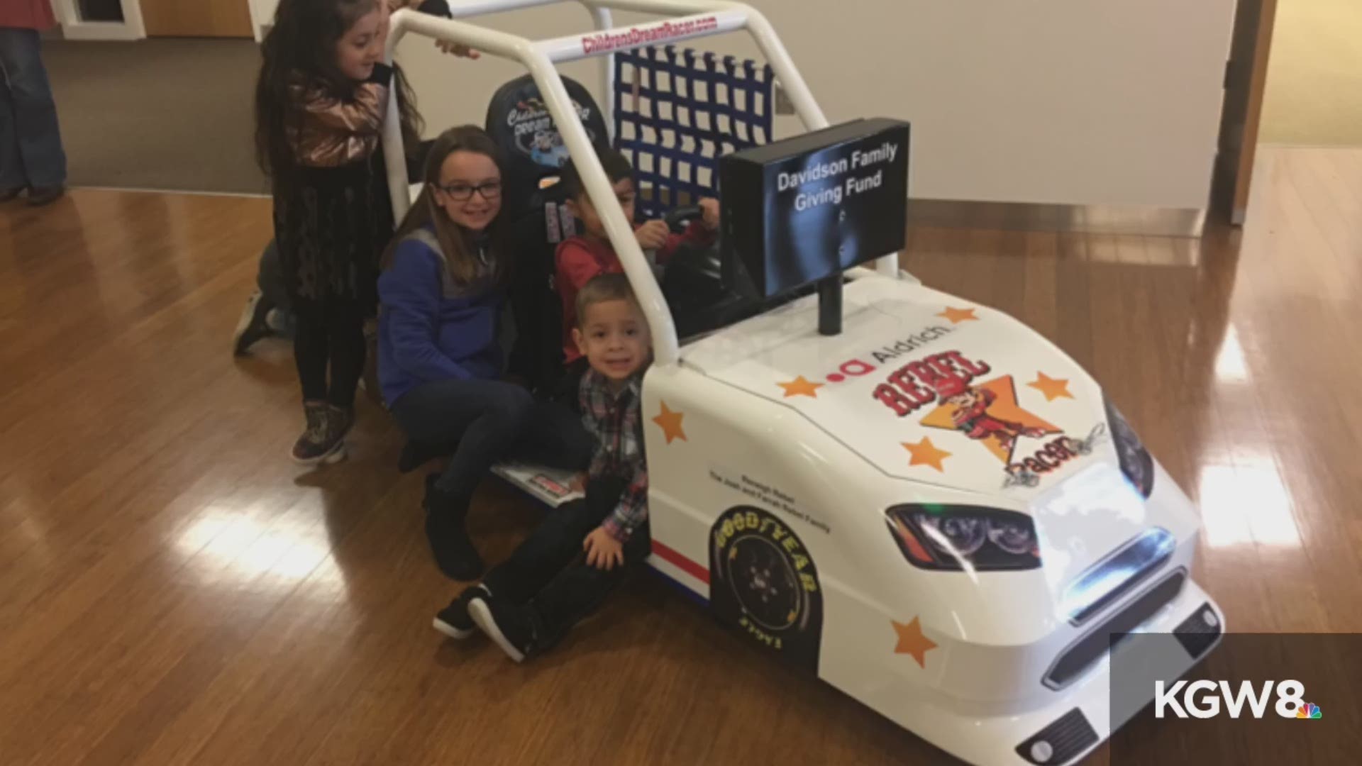 The car was unveiled at Randall Children's Hospital in Portland