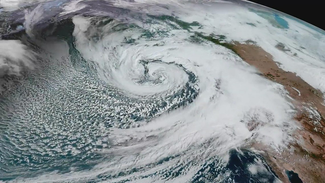 Bomb cyclone' begins forming off California coast: photos