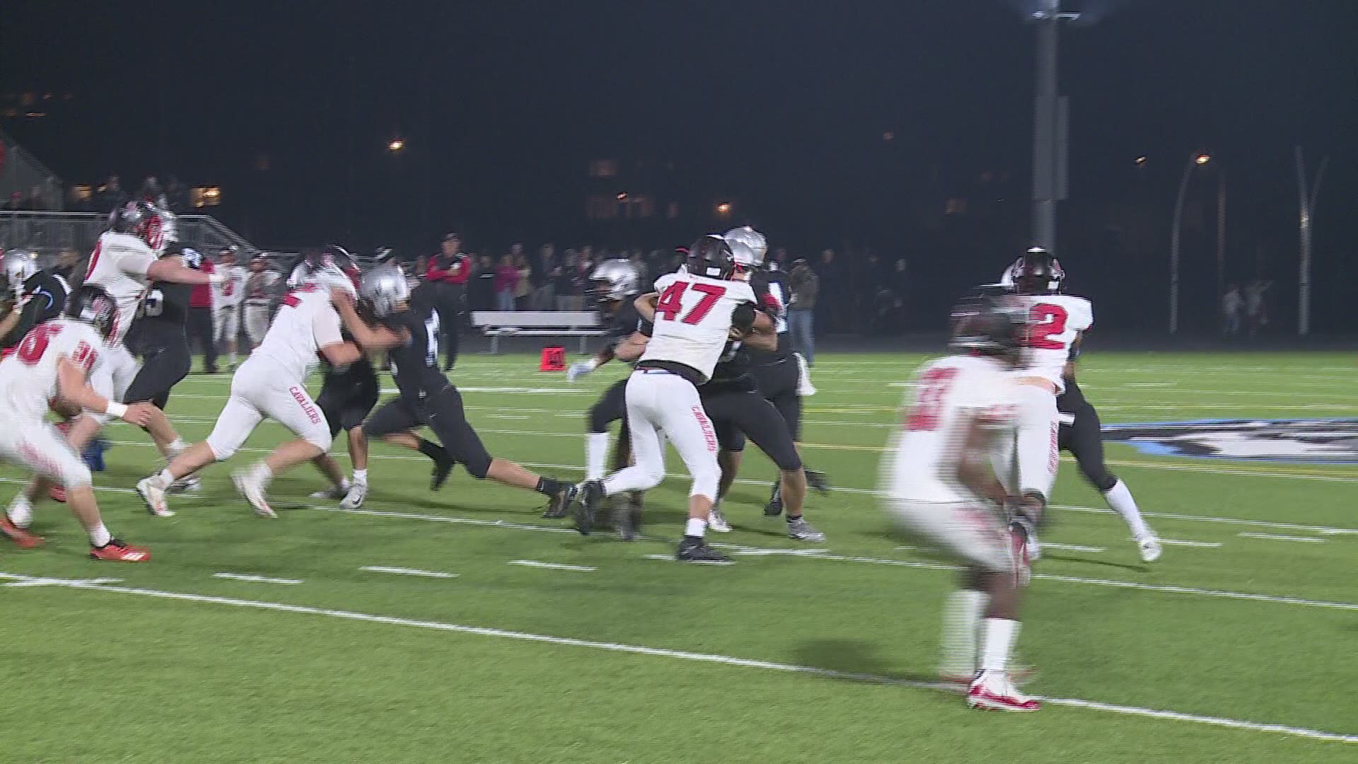Highlights of Mountainside's 17-7 win over Clackamas in the first round of the playoffs. Highlights are part of Friday Night Flights with Orlando Sanchez.
