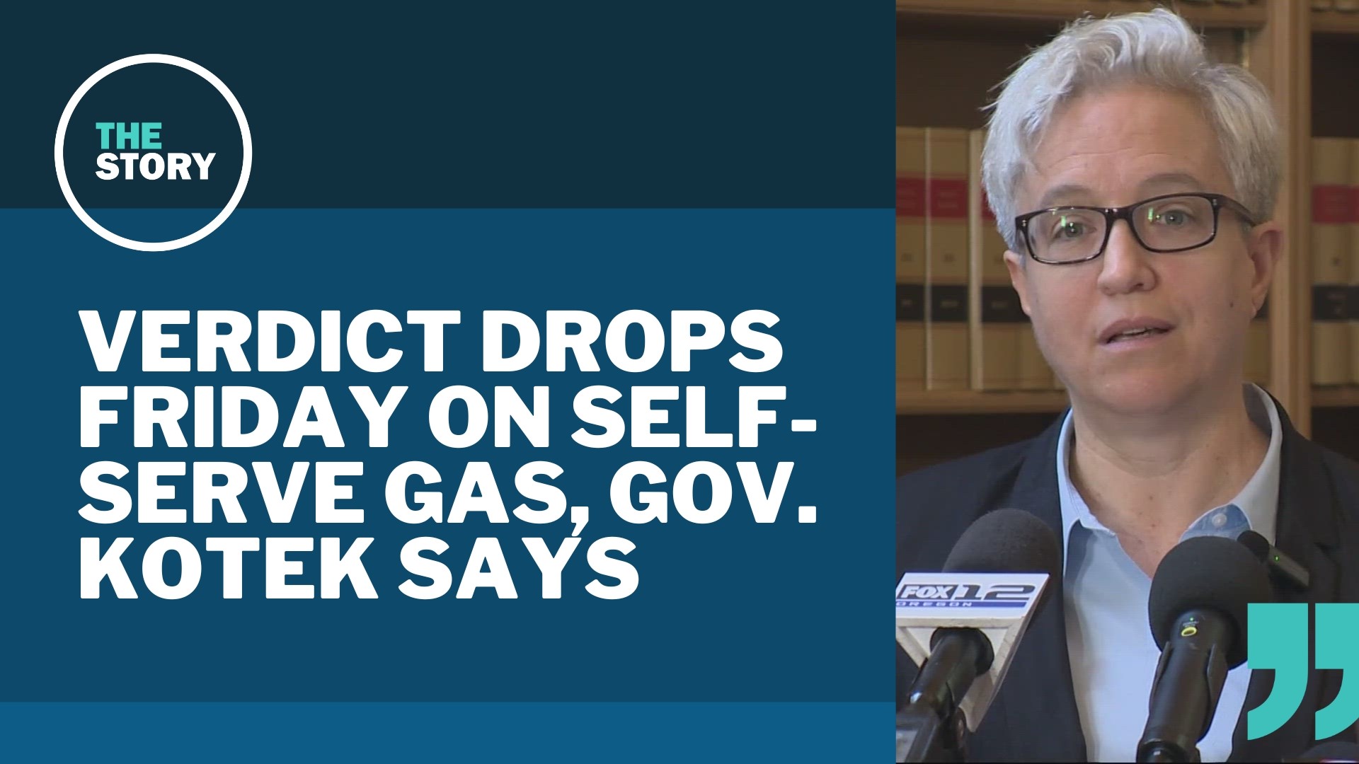In a press conference, the Oregon governor said she has to give notice on any bill vetoes by Friday, which will signal her decision on self-service gas pumps.
