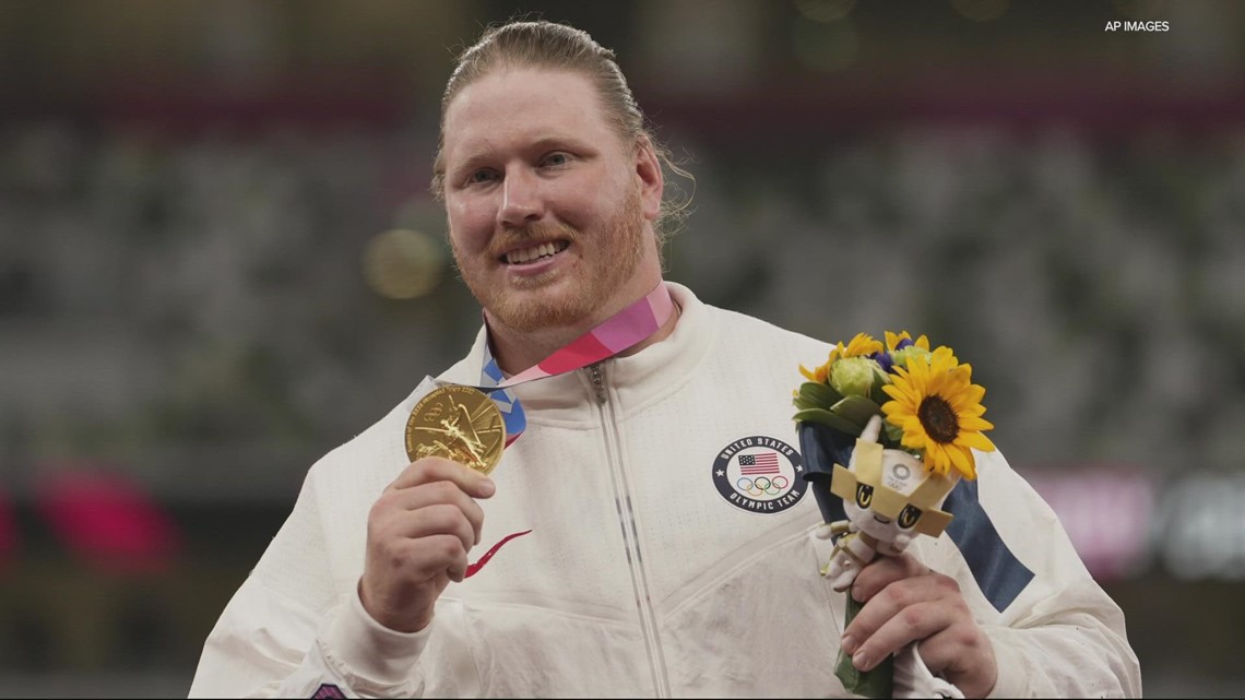 Olympic champion Ryan Crouser returns to Portland from Tokyo