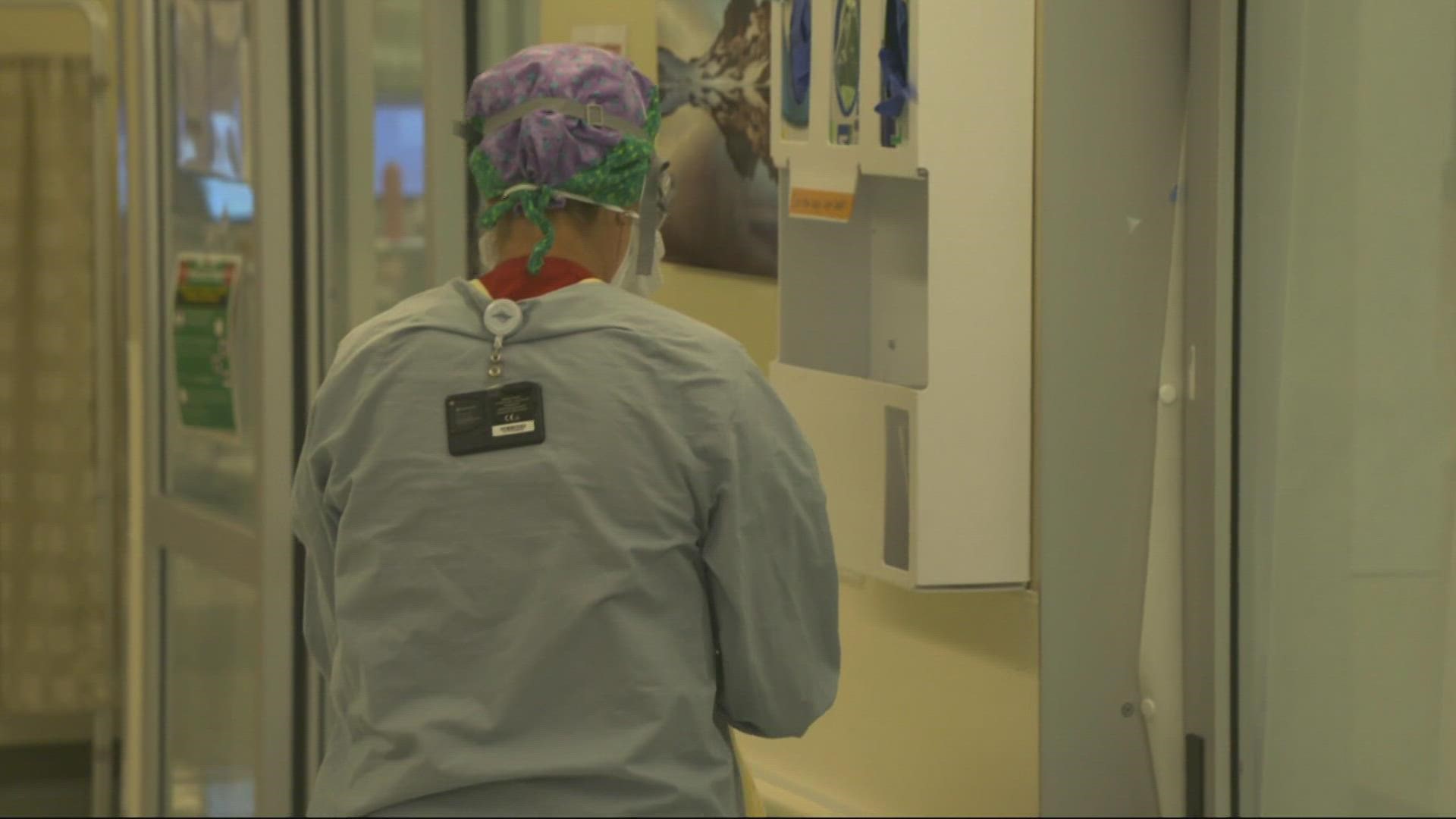 A number of Oregon hospitals are becoming overwhelmed again as COVID cases continue to surge. KGW's Pat Dooris reports.