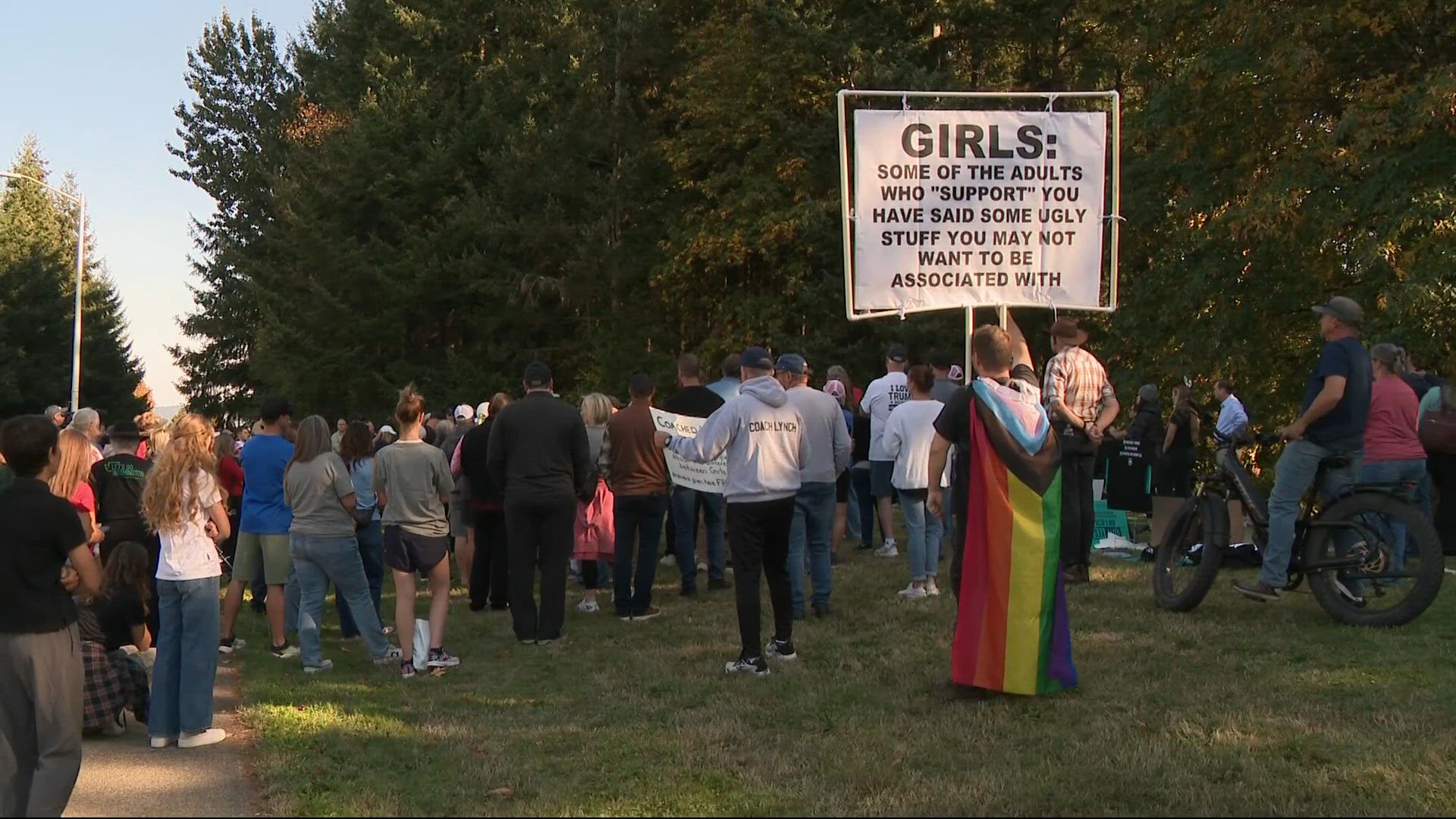 Lgbt App Camas cross-country walkout over transgender athlete sparks protests ...