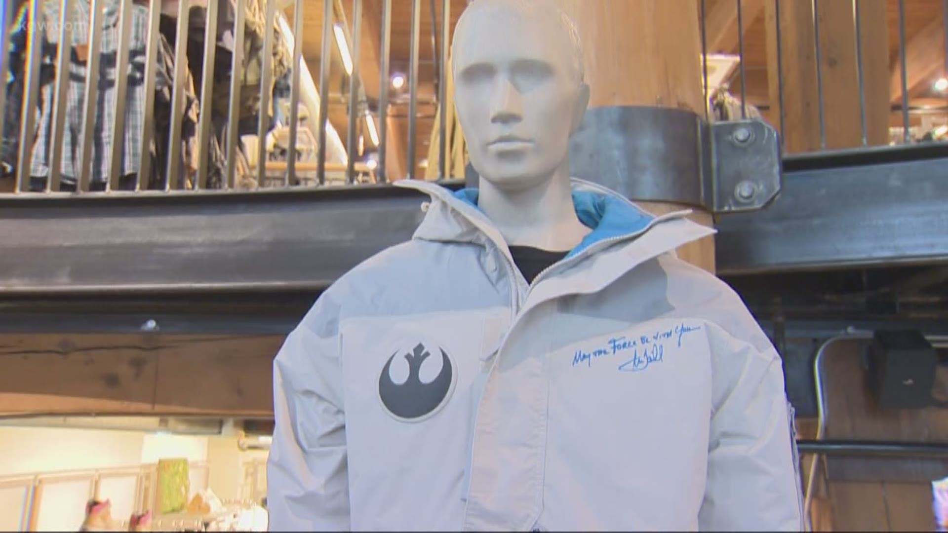 Columbia sportswear is capitalizing on the upcoming star wars movie by giving fans a Challenger Jacket. Some were signed by Mark Hamill.