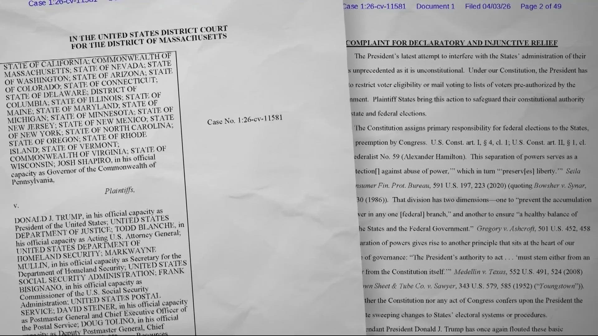 Oregon, more than 20 states sue Trump administration in bid to stop ...