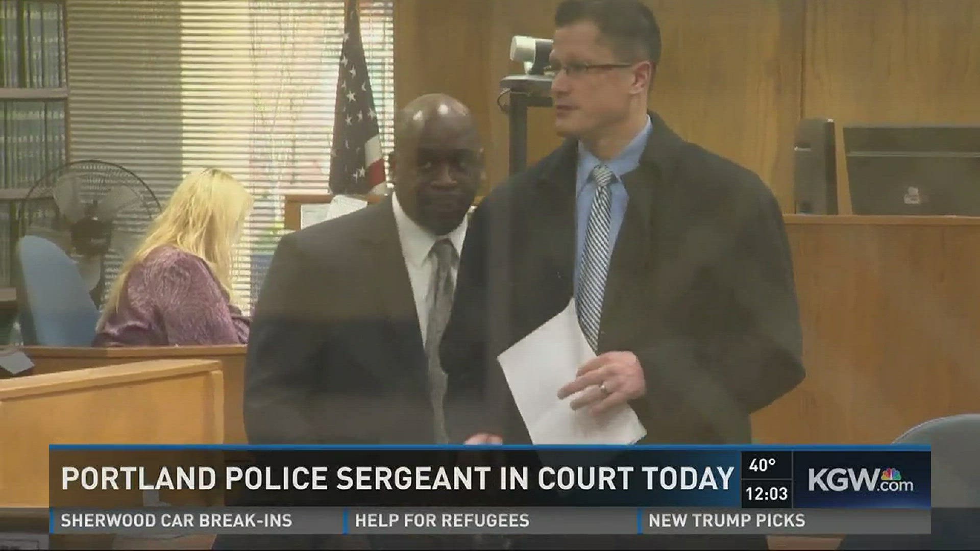 Portland police sergeant in court today