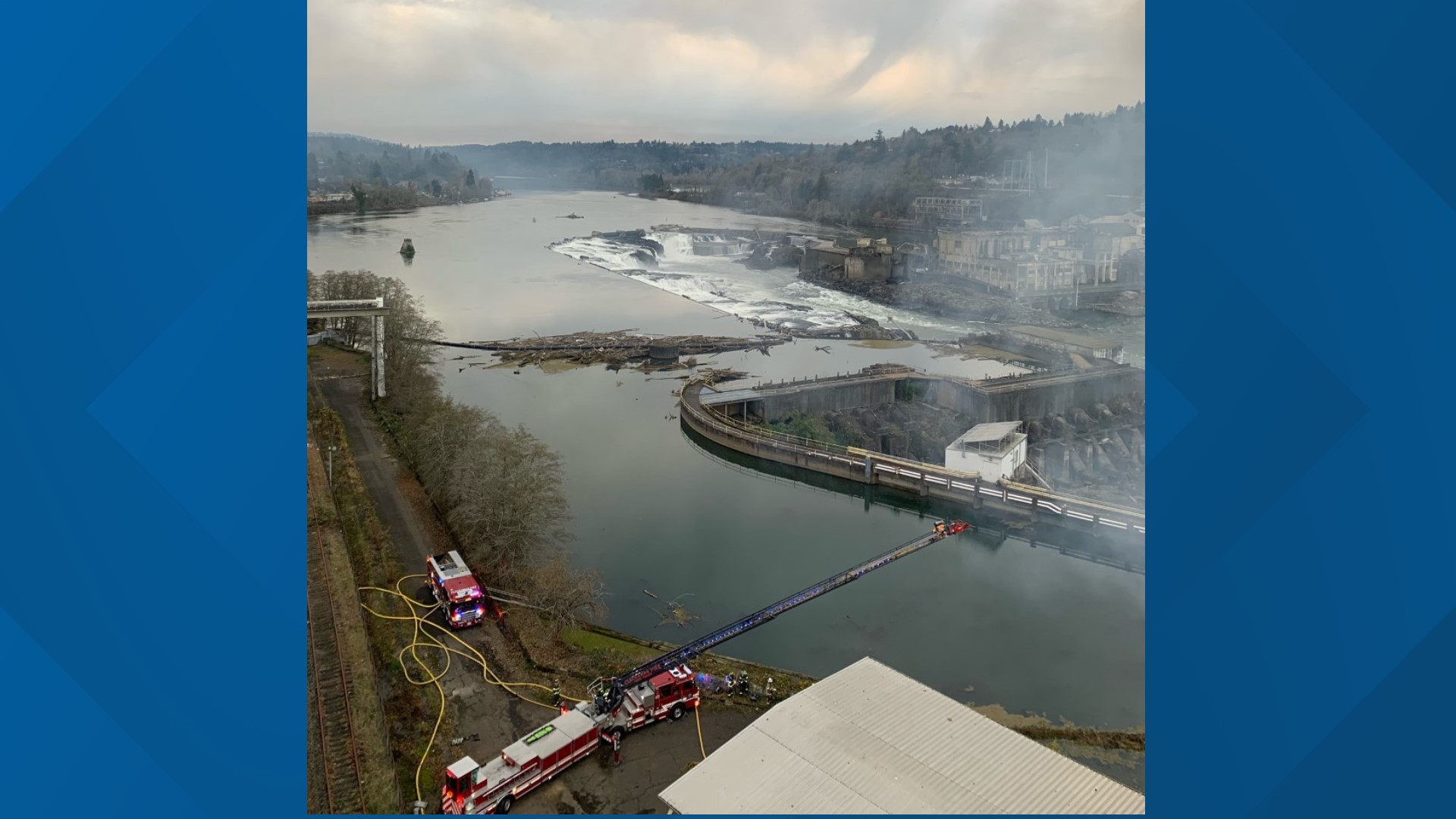 PHOTOS: 3-alarm fire at Blue Heron Paper Mill in Oregon City | kgw.com