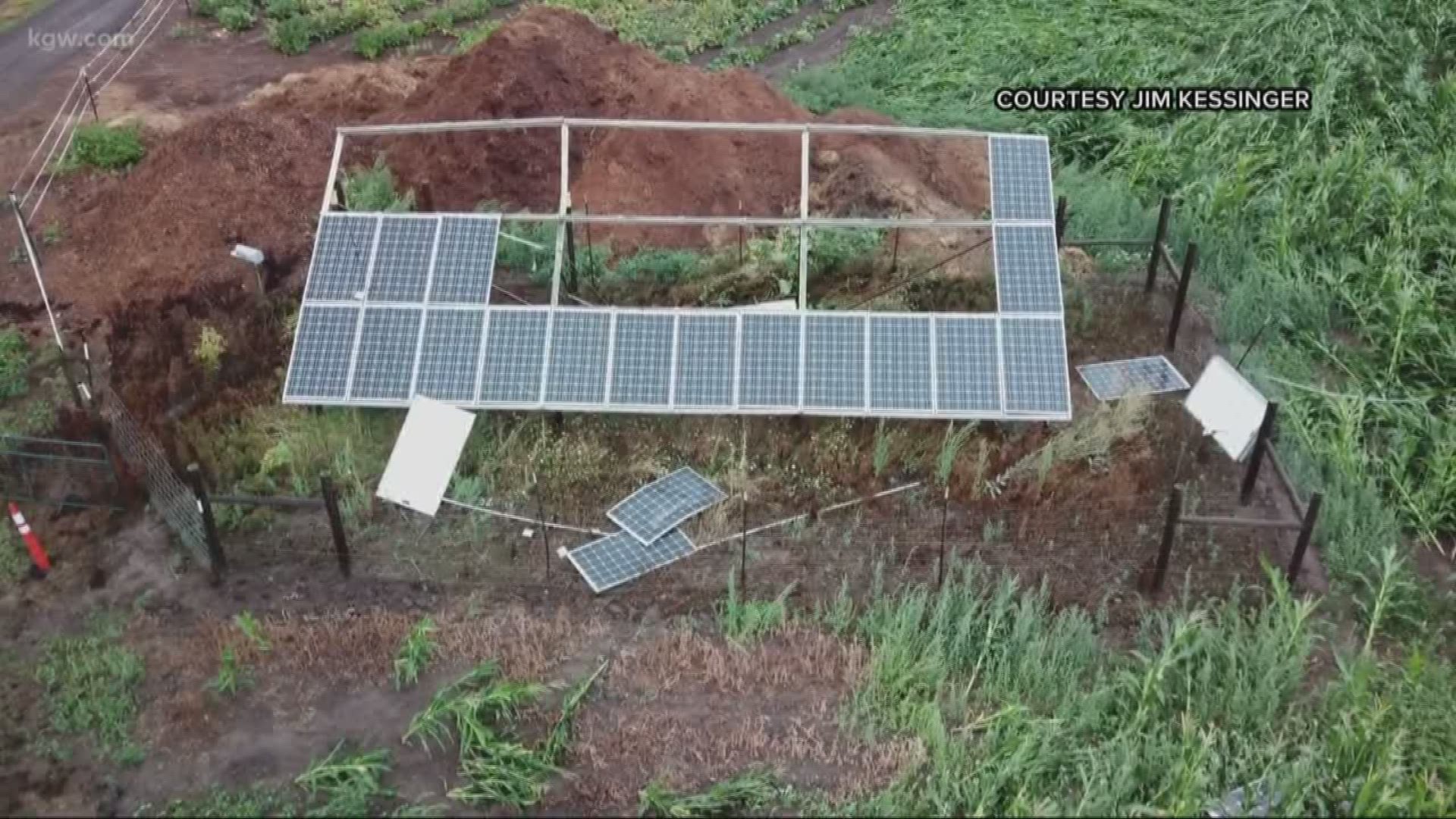 : A pumpkin patch near Sauvie Island suffered thousands of dollars in damage as reported tornadoes hit Multnomah and Clark counties.