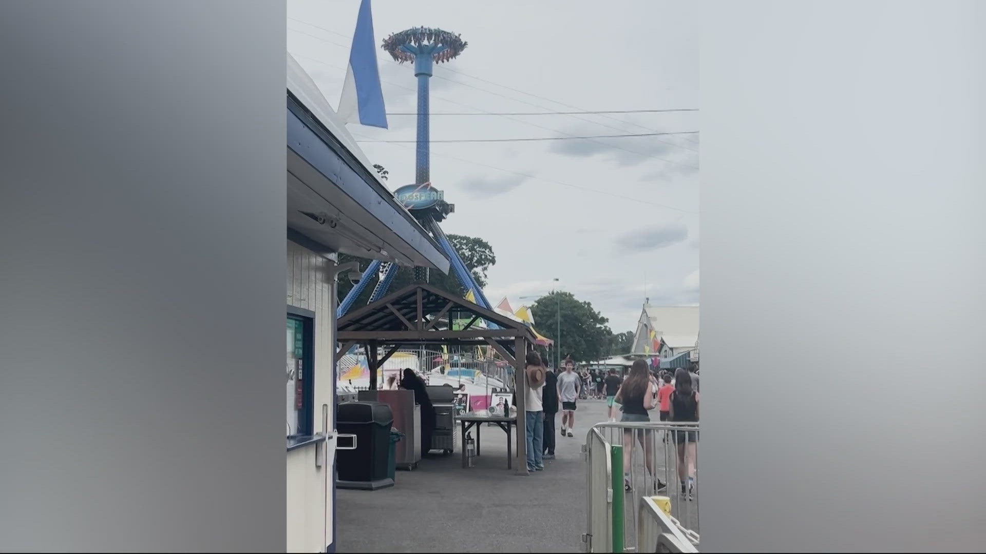 After 28 people were trapped upside down 50 feet in the air after the AtmosFEAR malfunctioned, Oaks Park is facing a lawsuit filed on behalf of a teenager.