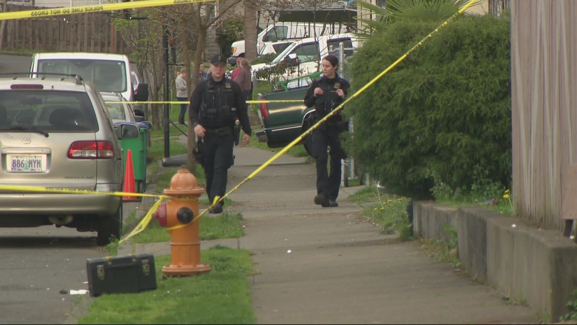 Officers responded to a shots fired call around 5:30 p.m. near Southeast 98th Avenue and Hult Street and found two victims, according to the Portland Police Bureau.