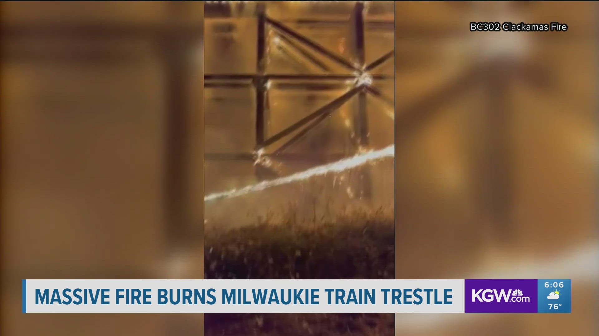 The train track is closed and the agency said there is a plan to bring it back into service. The fire is under investigation.