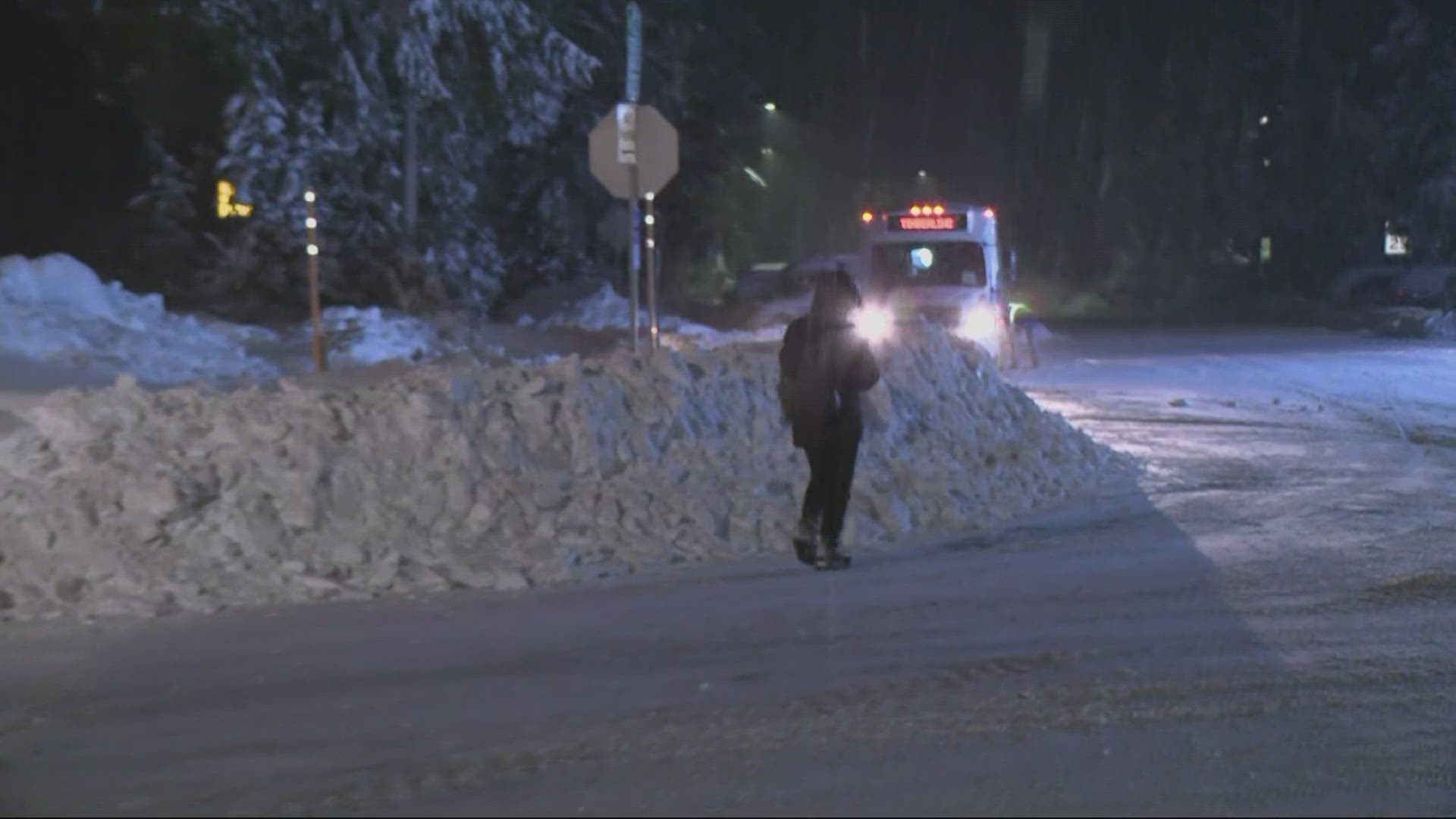 Snow has hit the mountain at Mt. Hood. Devon Haskins reports on the live conditions.