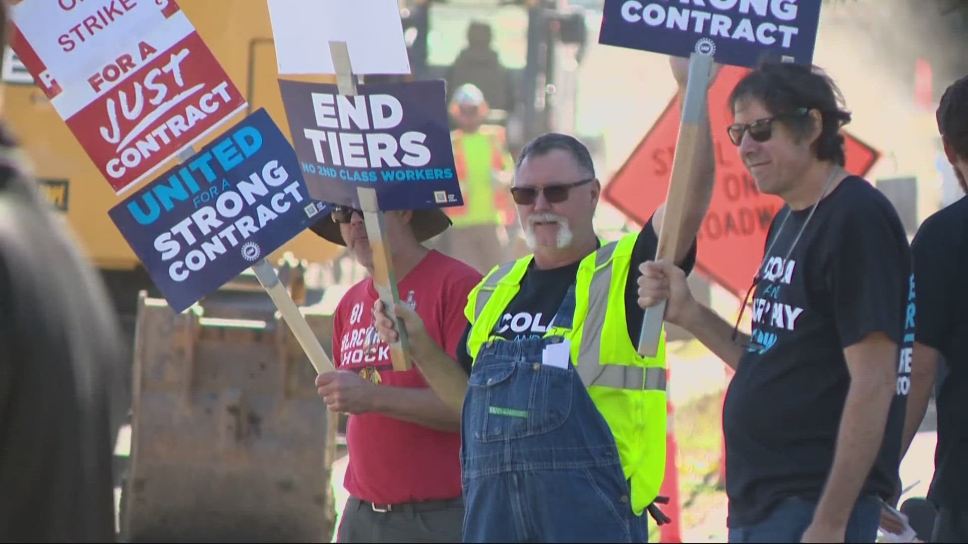 The union expanded its strike effort on Friday, with workers walking off the job at 38 parts-distribution centers in 20 states.