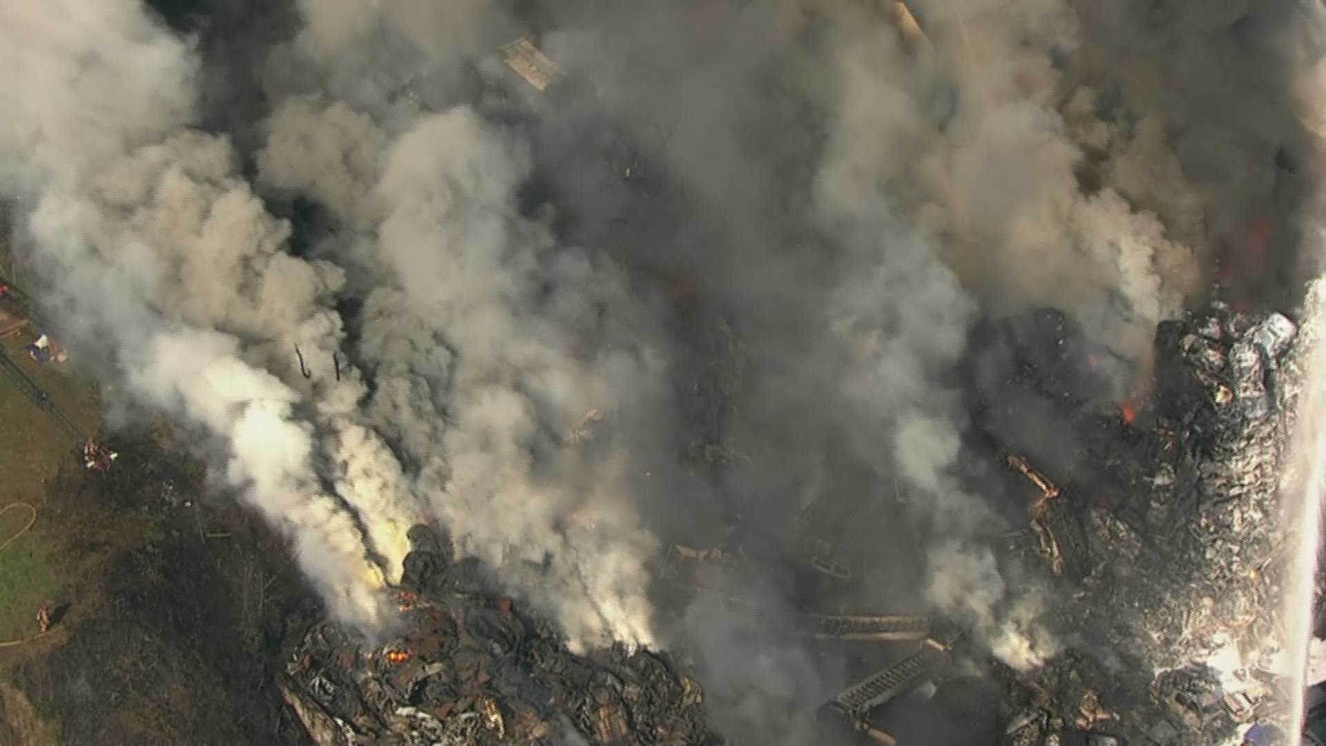 Sky8 flew above the massive fire in Northeast Portland for the noon newscast Monday. Here's a look at some of the footage that didn't make it to air.