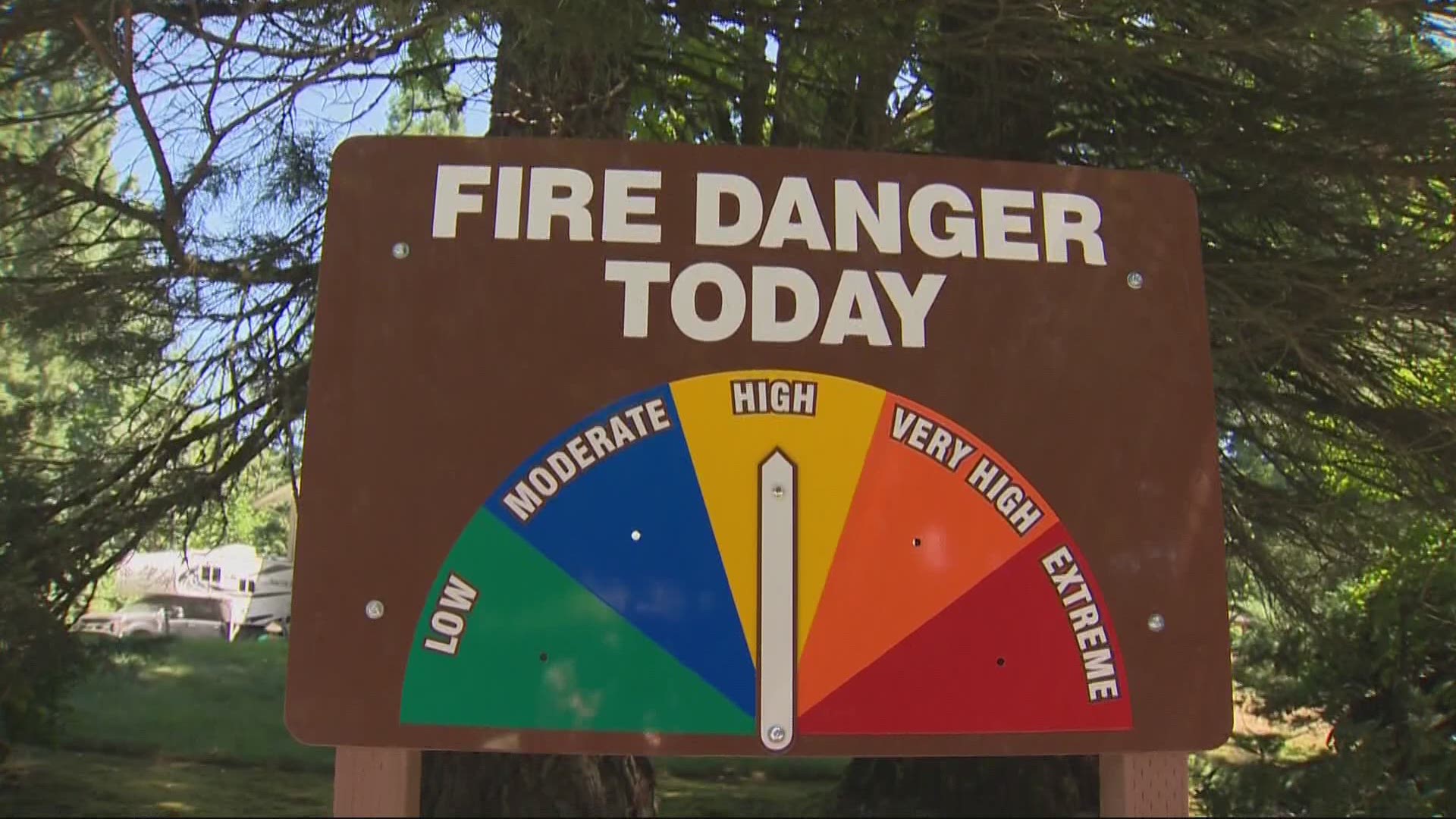 Portland Fire and Rescue put up fire risk signs at some parks ahead of the holiday and is working to increase awareness.