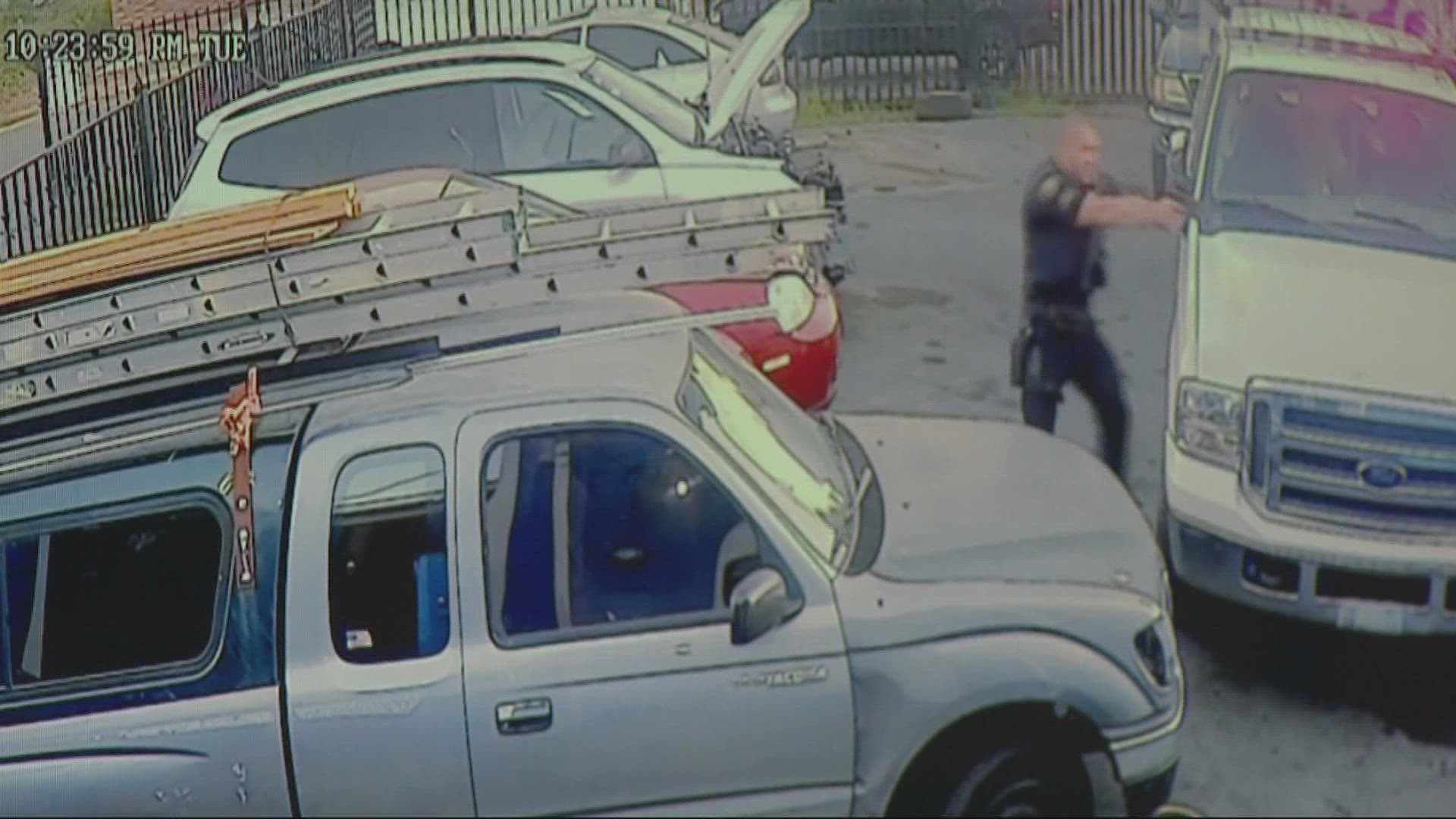 Wanted man pulls gun and takes a man hostage at a nearby auto shop in Southeast Portland.