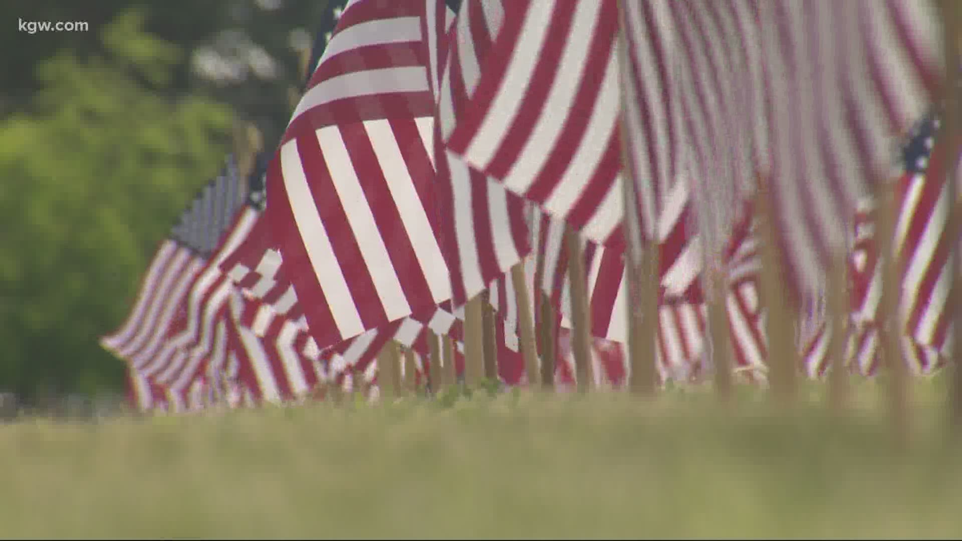 Honoring the fallen. Flags in McMinnville are helping honor Oregon soldiers on Memorial Day.