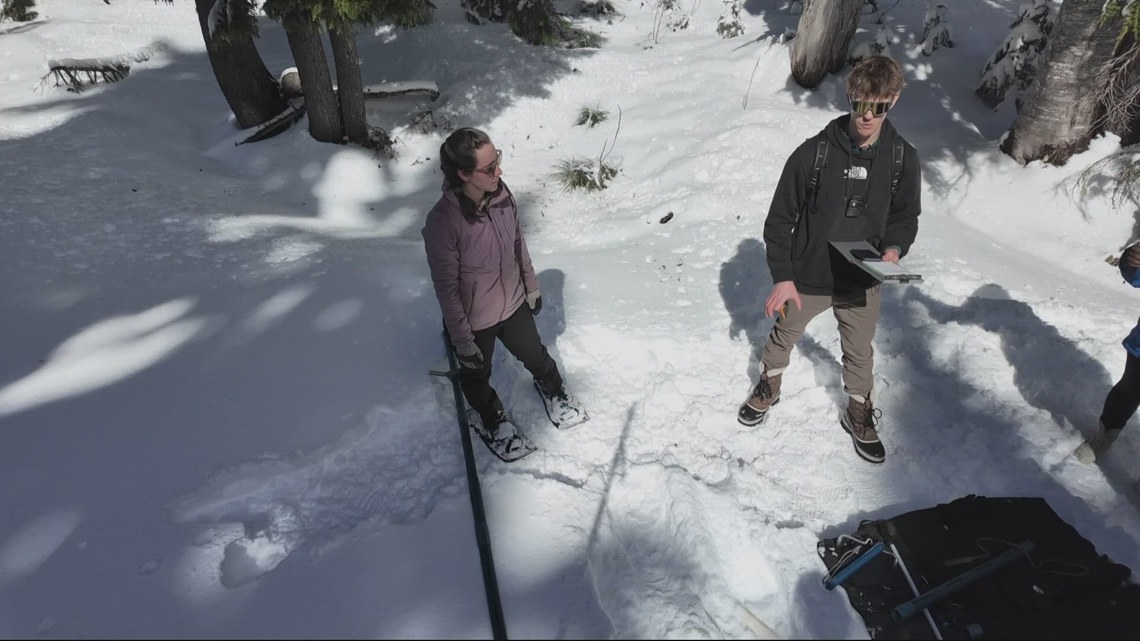 Snowpack survey results on Mount Hood show below normal results. What that means for Oregon