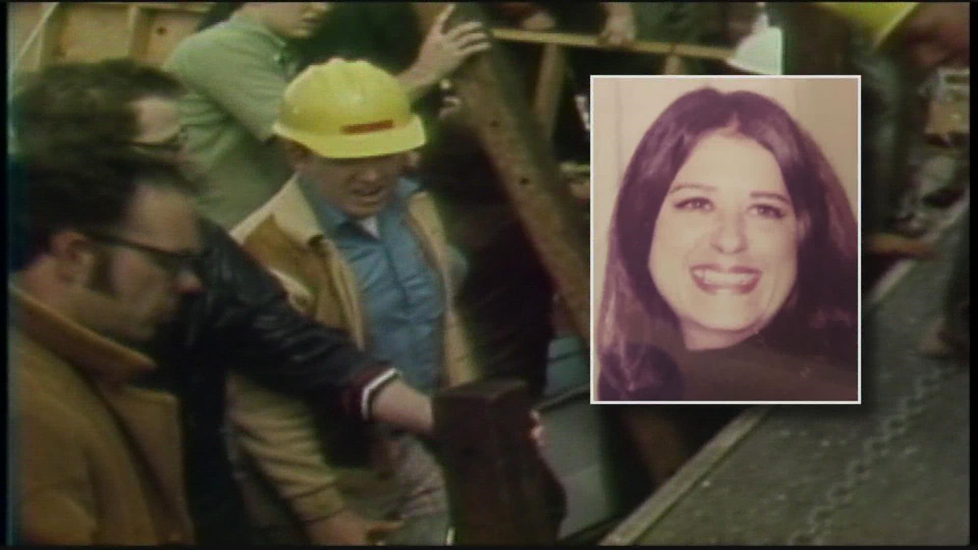 Sharon Graser died after going back into a building to evacuate children, and saved a baby's life before a wall collapsed.