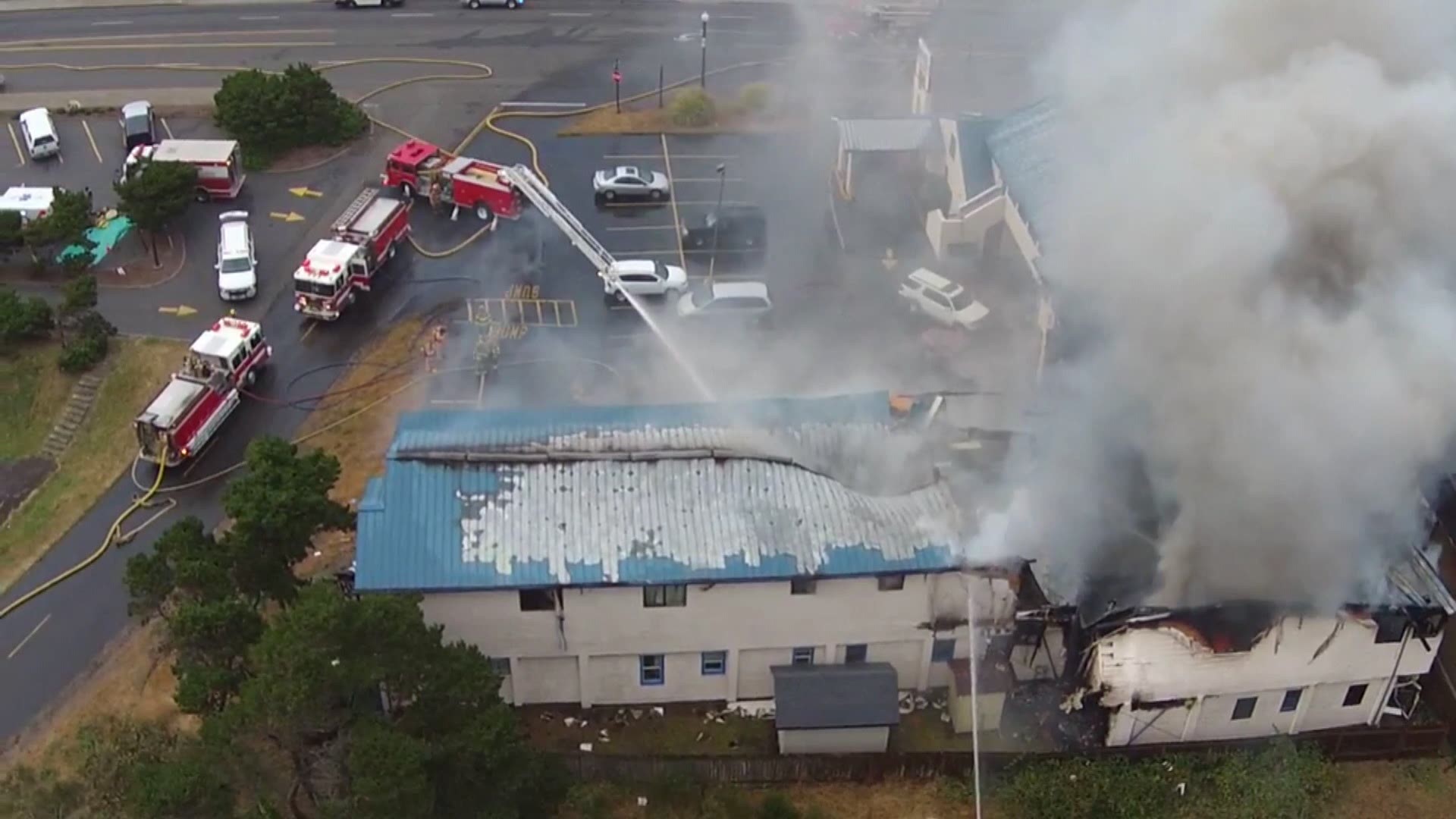 Video of the fire in Newport.